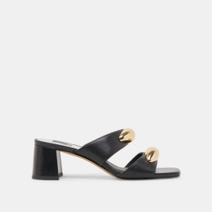 BARNET HEELS BLACK LEATHER