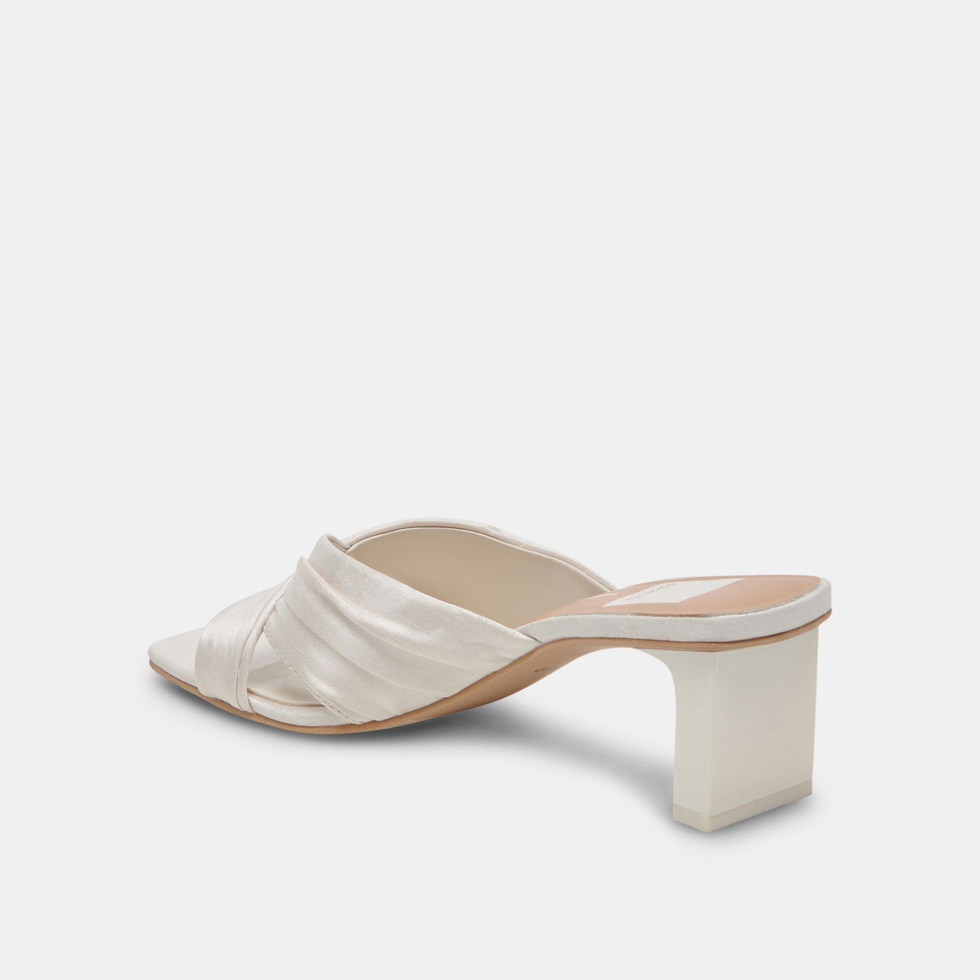 CARLAN HEELS OFF WHITE SILK - Image 11
