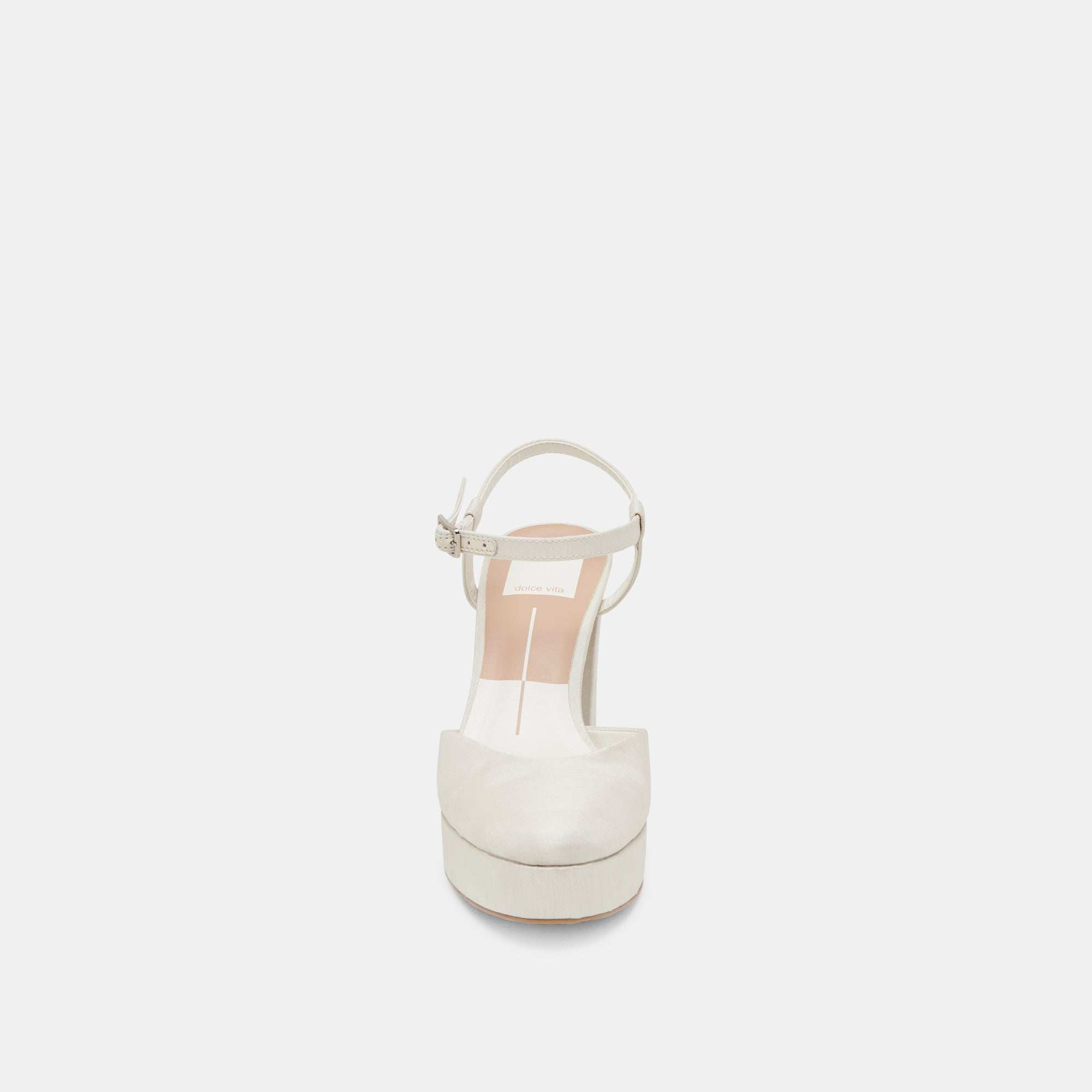 CLAUD HEELS WHITE SATIN - Image 6