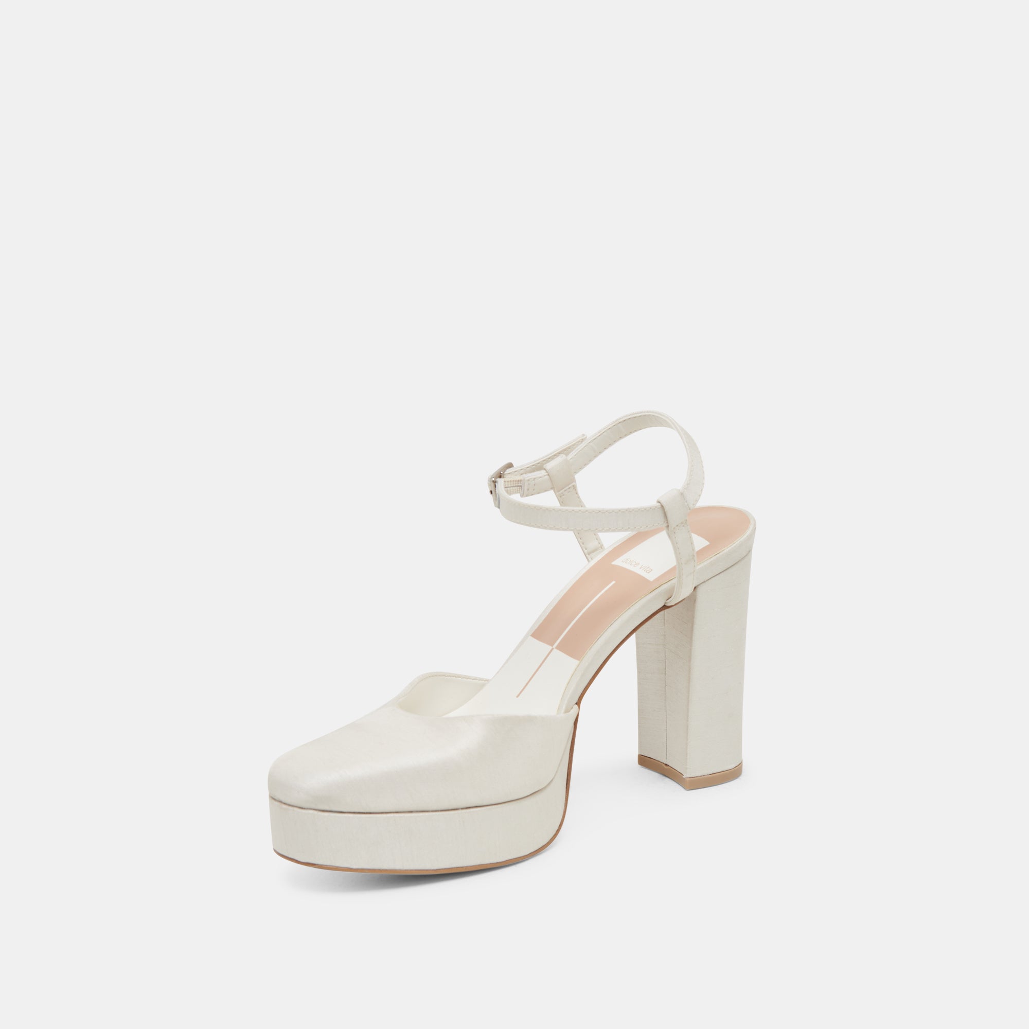 CLAUD HEELS WHITE SATIN - Image 4