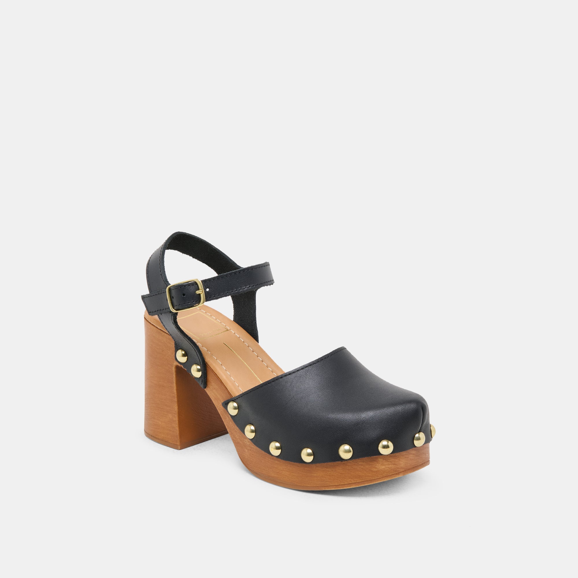 CLOVER HEELS BLACK LEATHER - Image 2