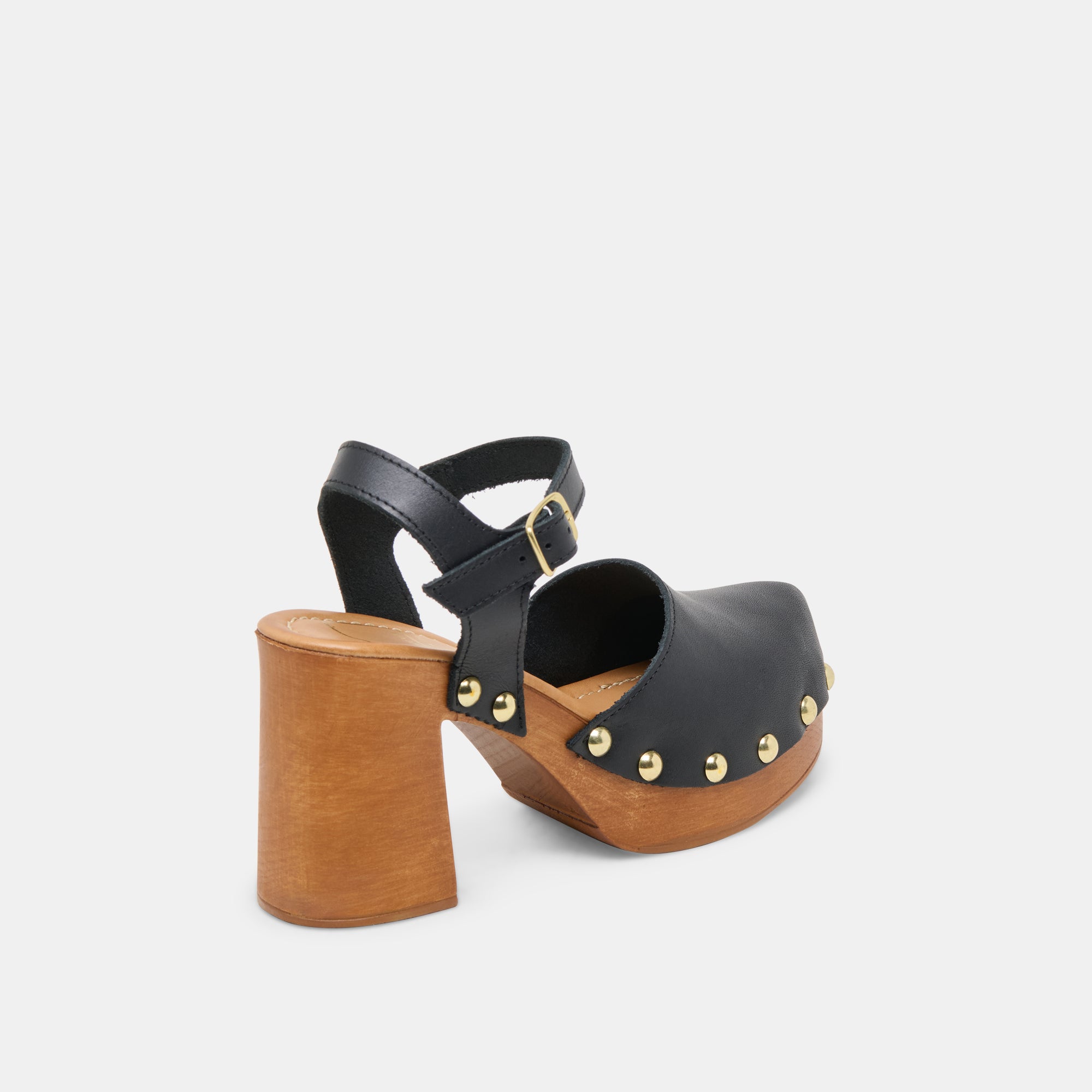 CLOVER HEELS BLACK LEATHER - Image 3