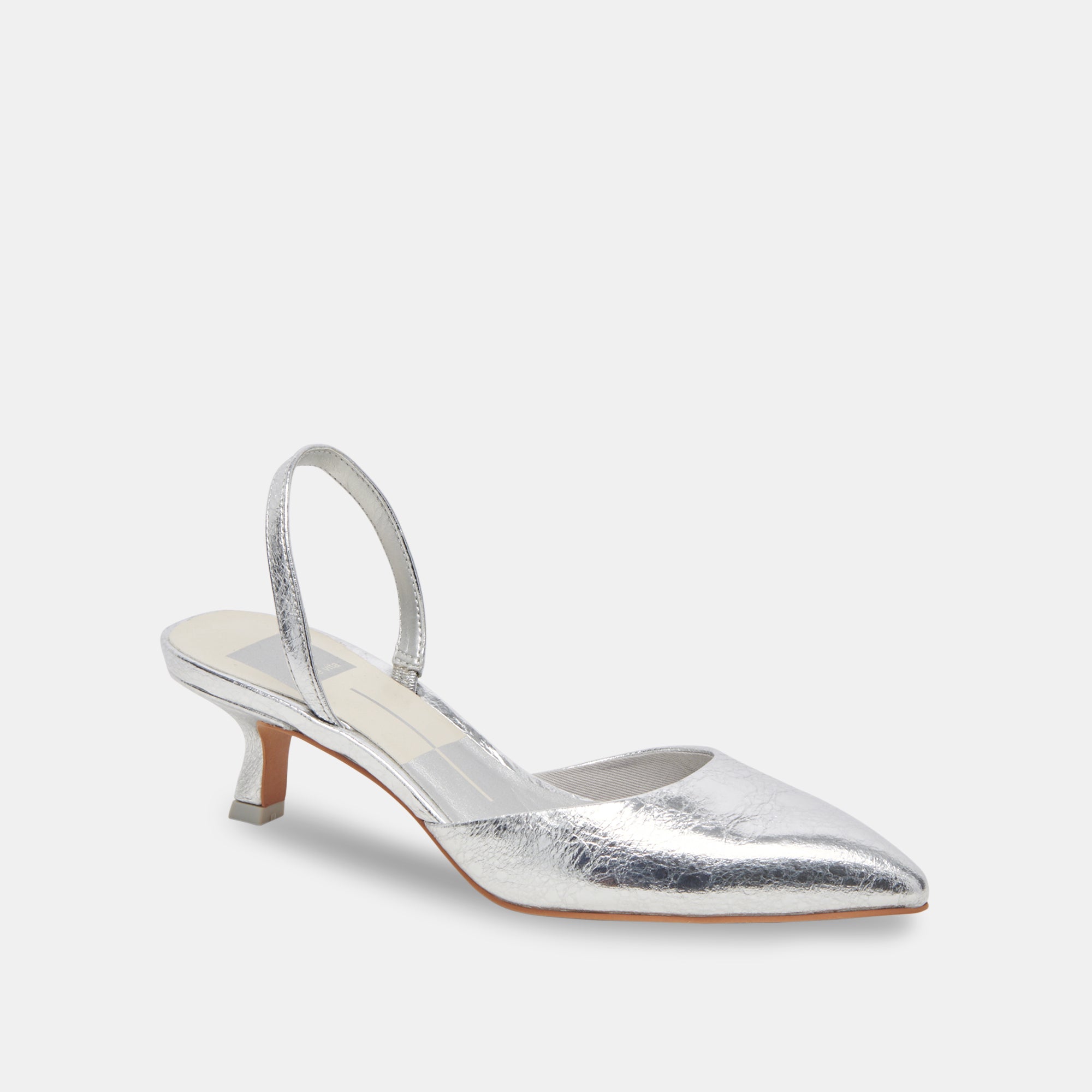 CORSA WIDE HEELS SILVER CRACKLED LEATHER - Image 2