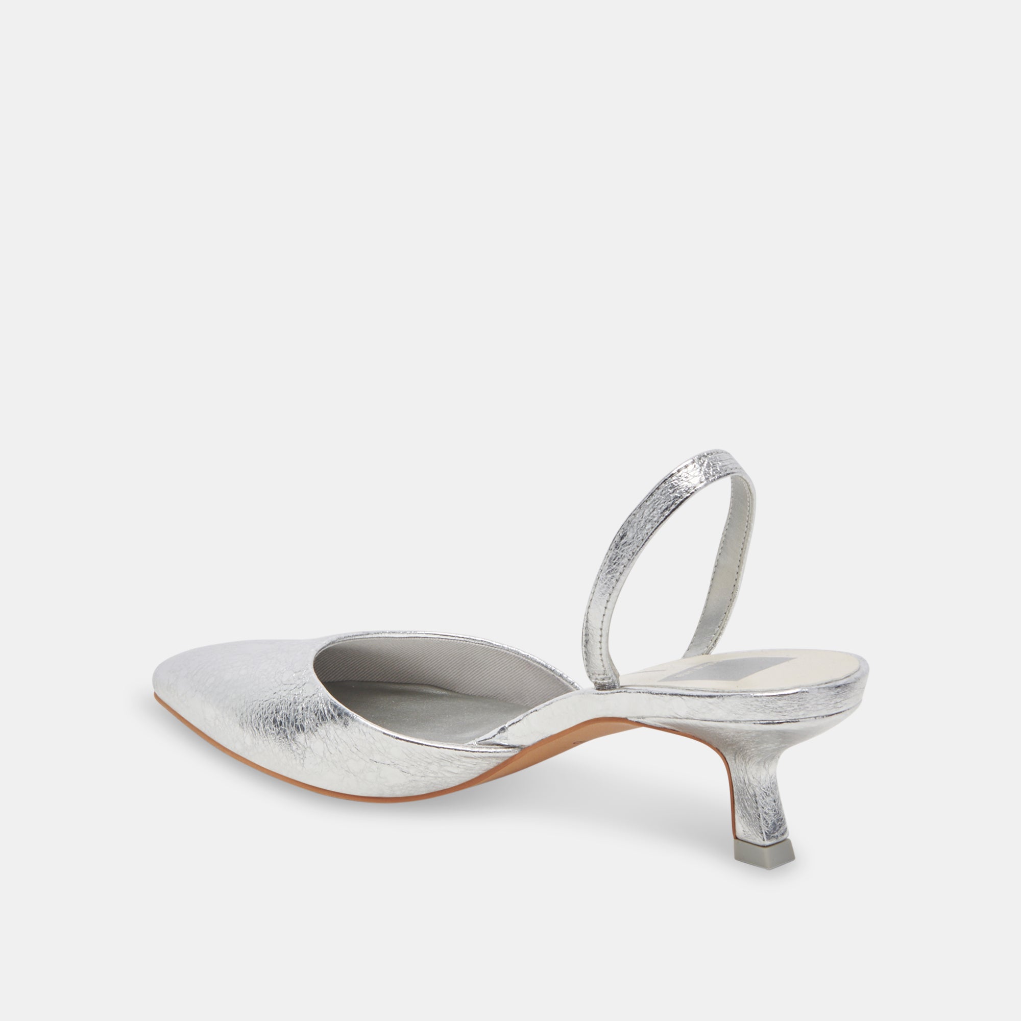 CORSA WIDE HEELS SILVER CRACKLED LEATHER - Image 5