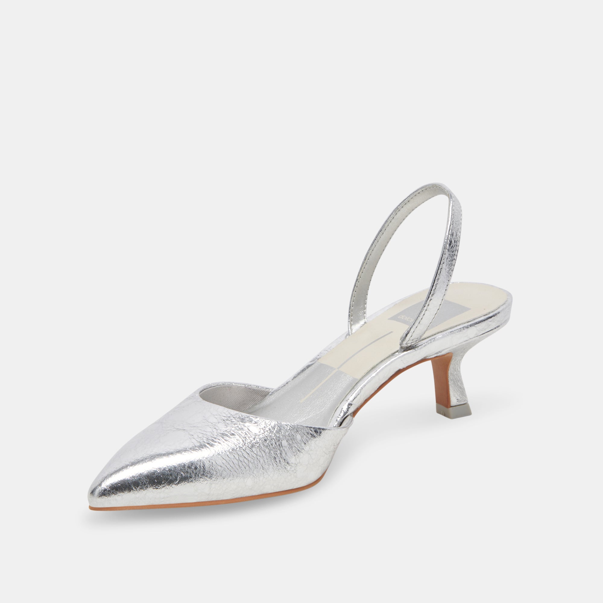 CORSA WIDE HEELS SILVER CRACKLED LEATHER - Image 4