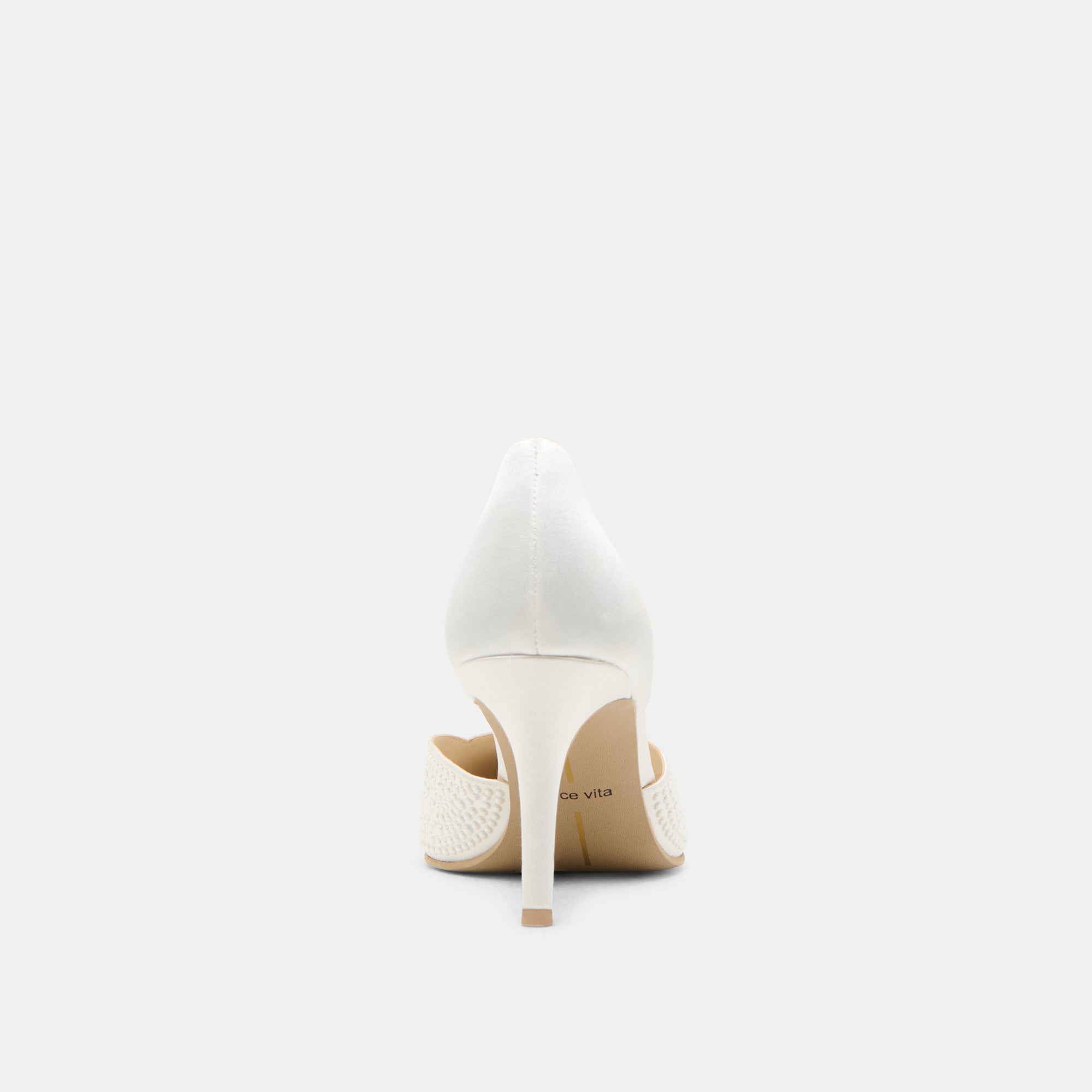 ELOY PEARL HEELS TRUE WHITE SATIN - Image 10