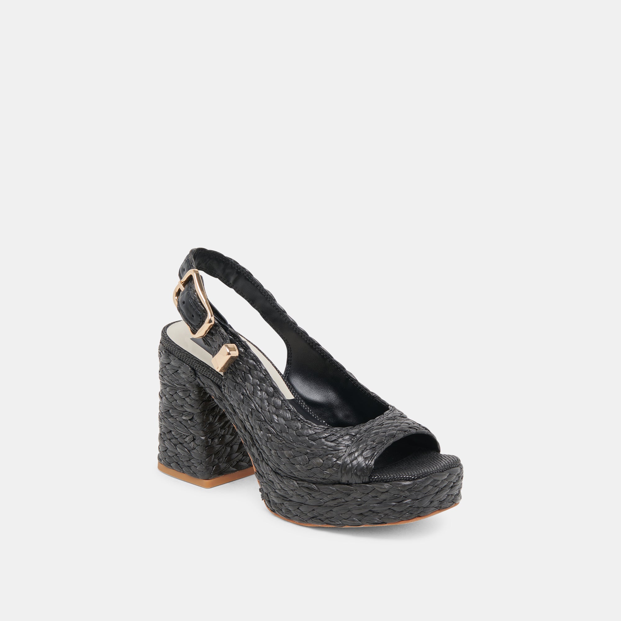 FLORES HEELS ONYX RAFFIA - Image 2