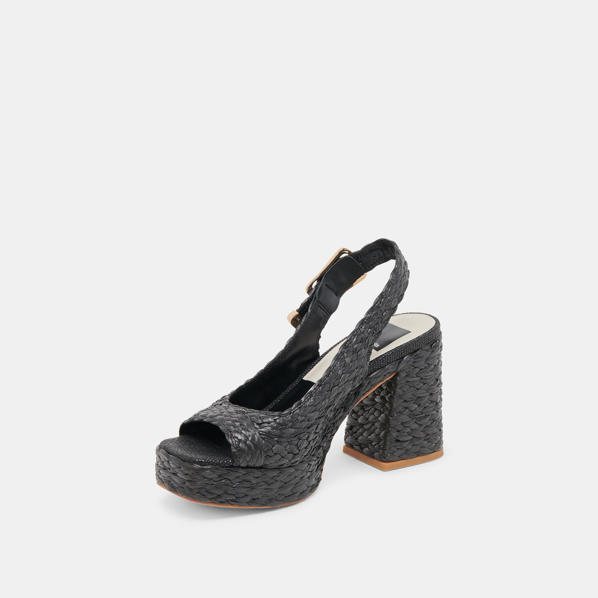 FLORES HEELS ONYX RAFFIA - Image 4