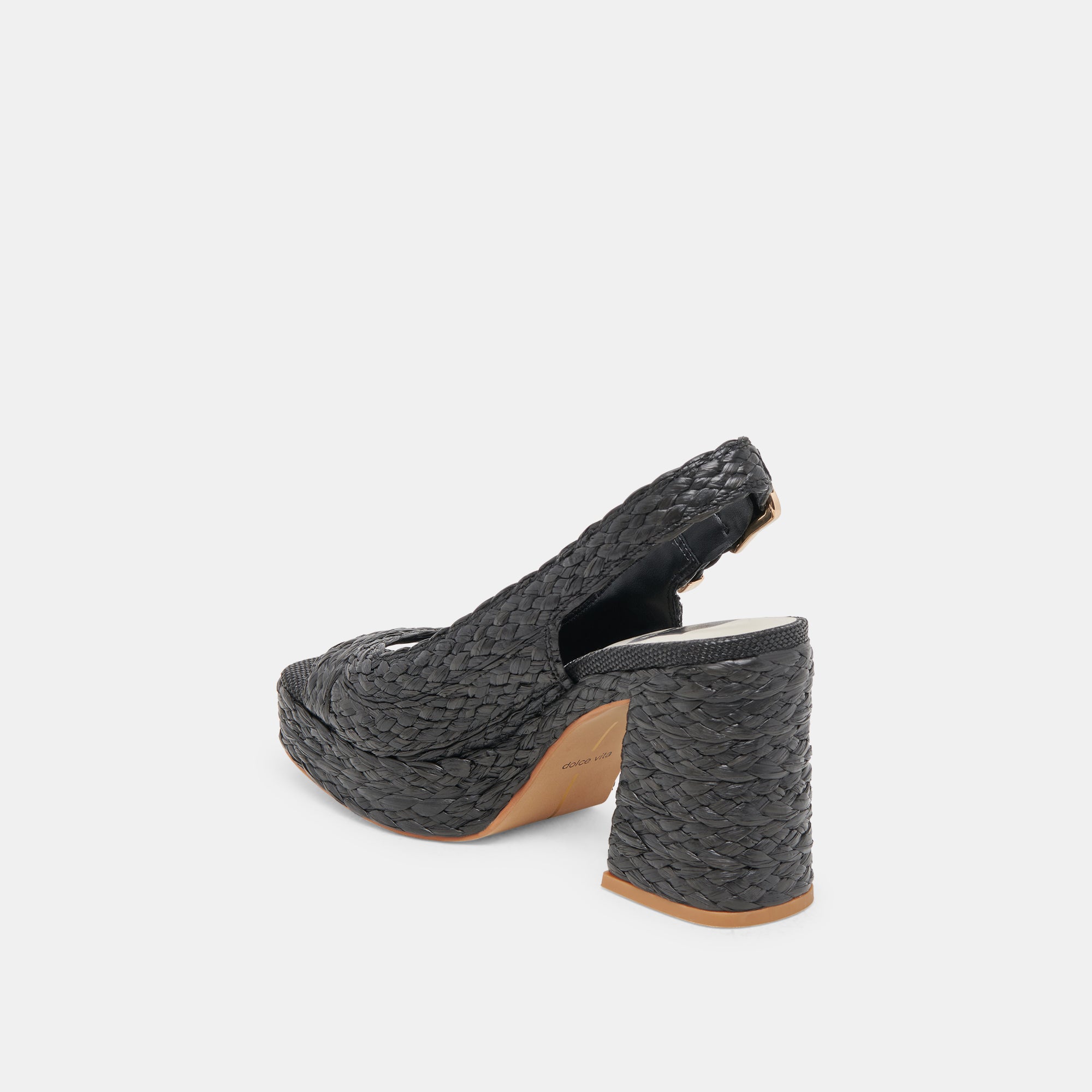 FLORES HEELS ONYX RAFFIA - Image 5