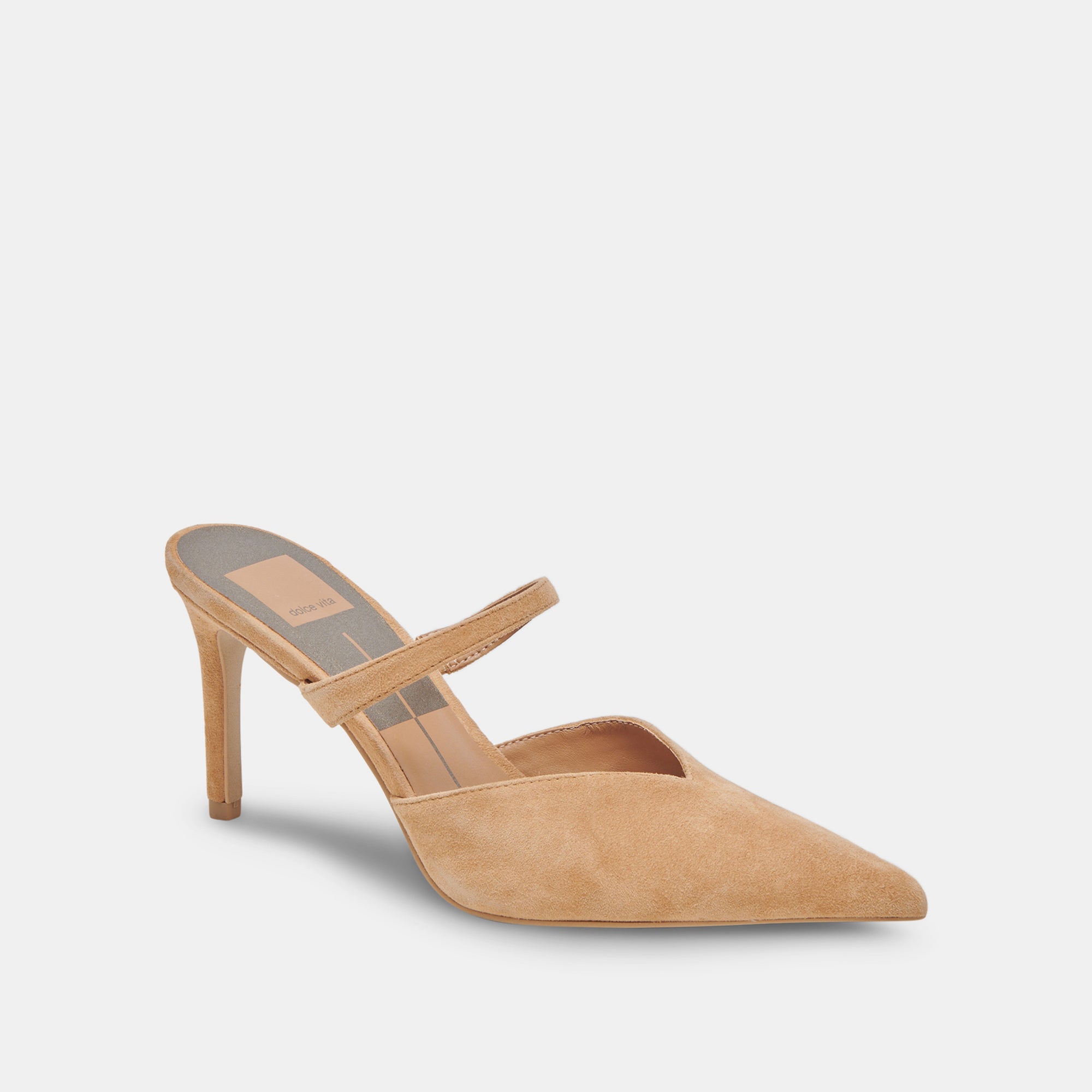 KANIKA WIDE HEELS TAN SUEDE - Image 2