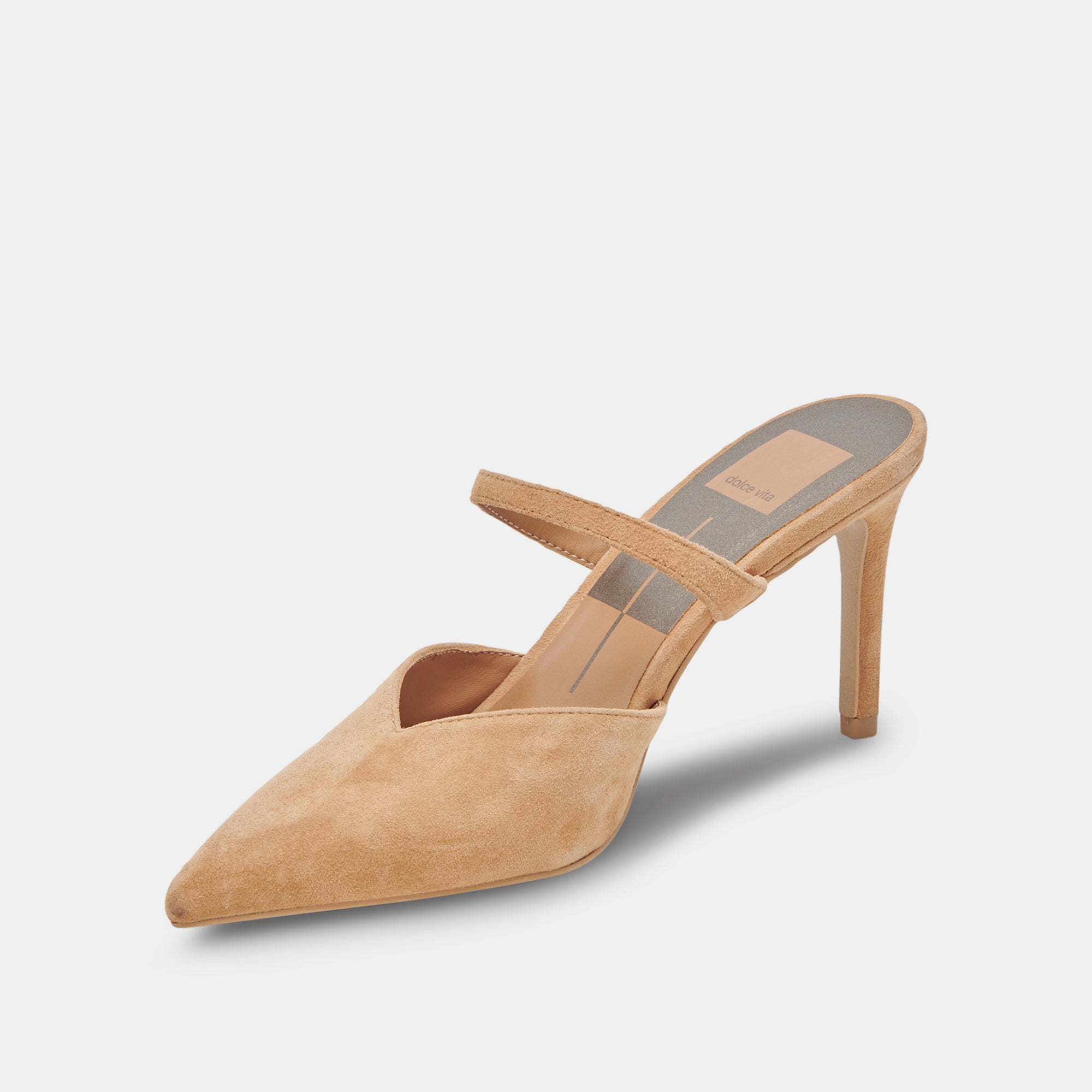 KANIKA WIDE HEELS TAN SUEDE - Image 4