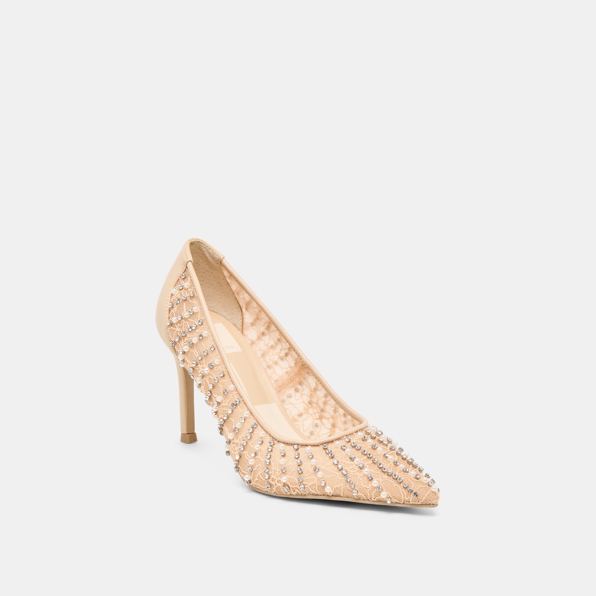 KASHE PEARL HEELS BLUSH LACE MESH - Image 2