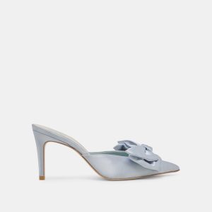 KAYLI HEELS LIGHT BLUE SATIN - re:vita