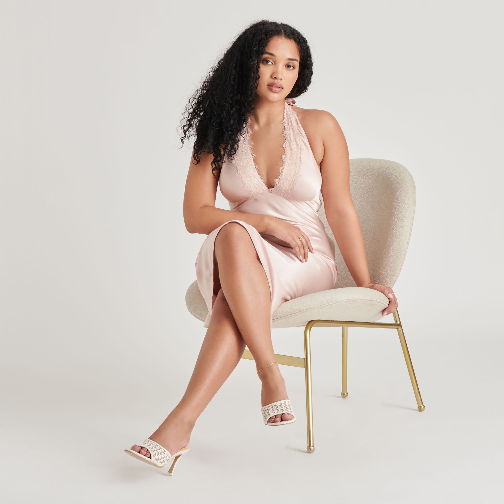 LAVENA FLORAL HEELS WHITE YELLOW FLORAL MESH - Image 4