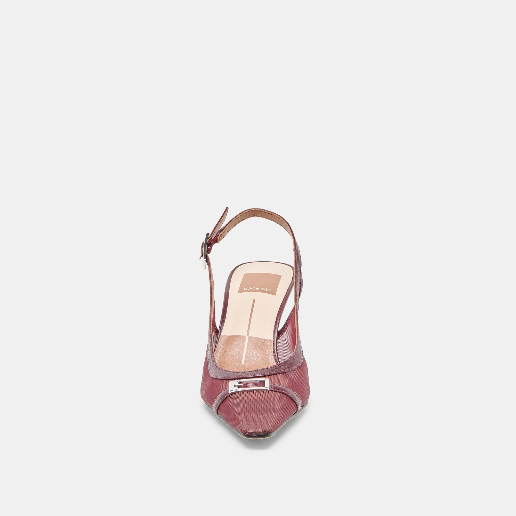 LORINE HEELS BURGUNDY MESH - Image 6