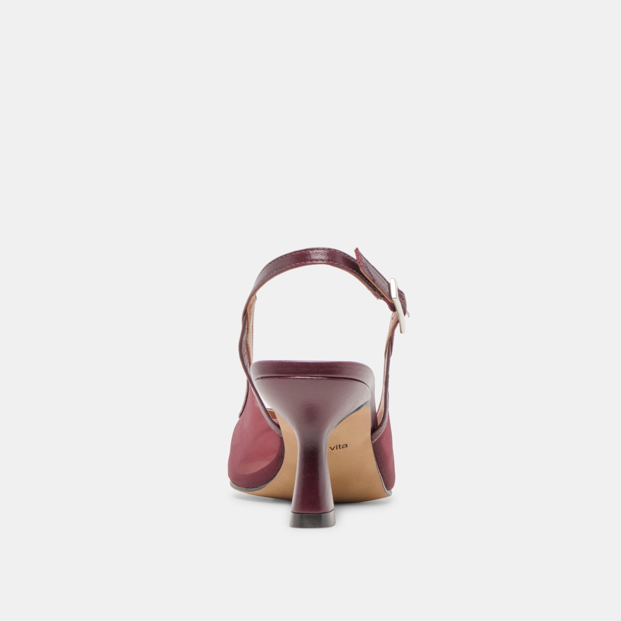 LORINE HEELS BURGUNDY MESH - Image 7