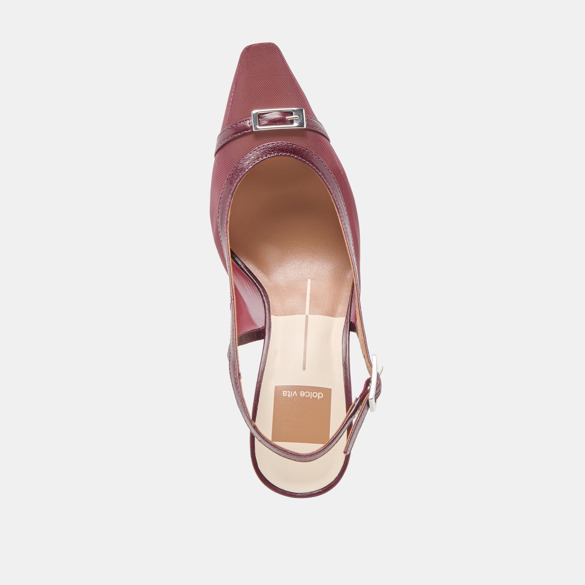 LORINE HEELS BURGUNDY MESH - Image 8