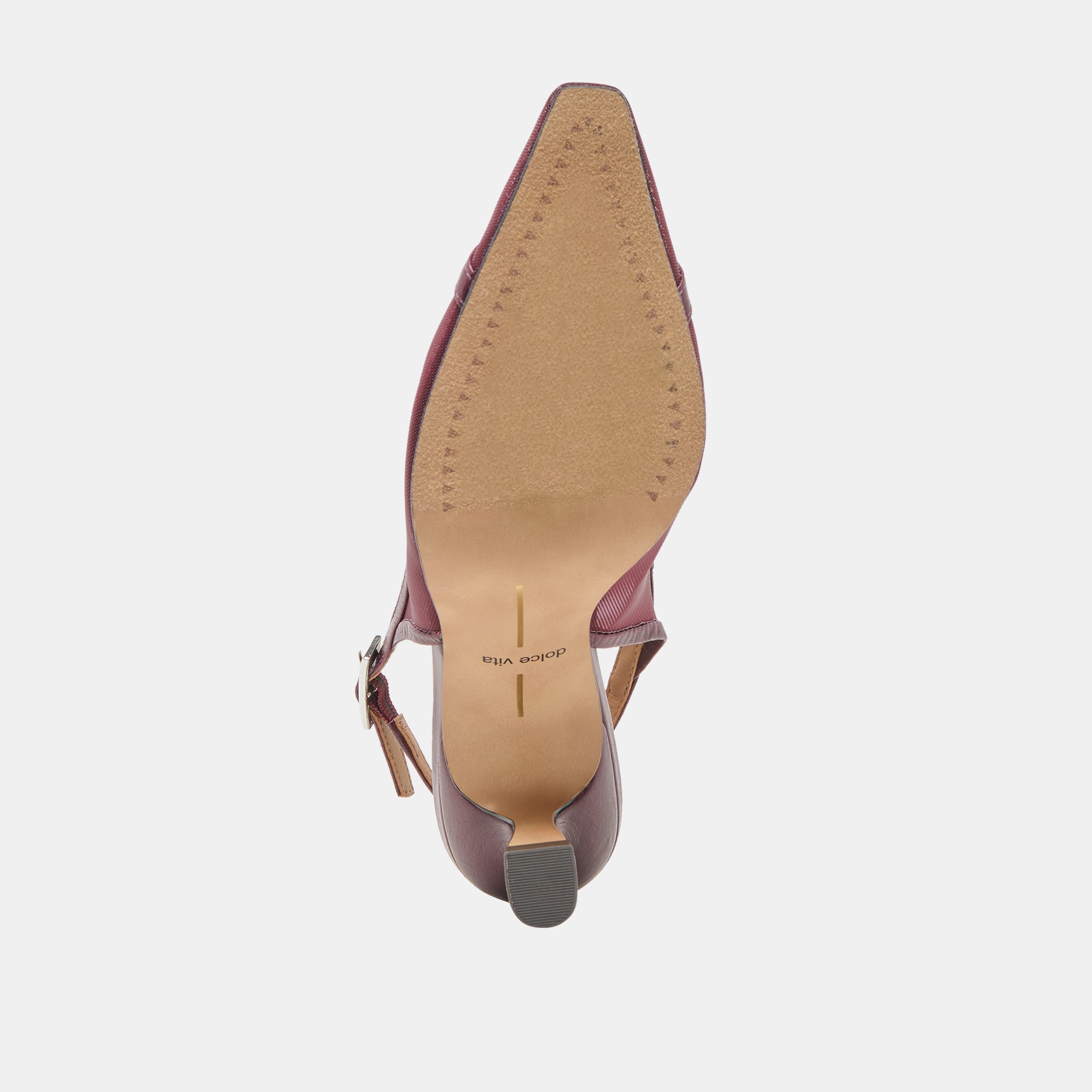 LORINE HEELS BURGUNDY MESH - Image 9