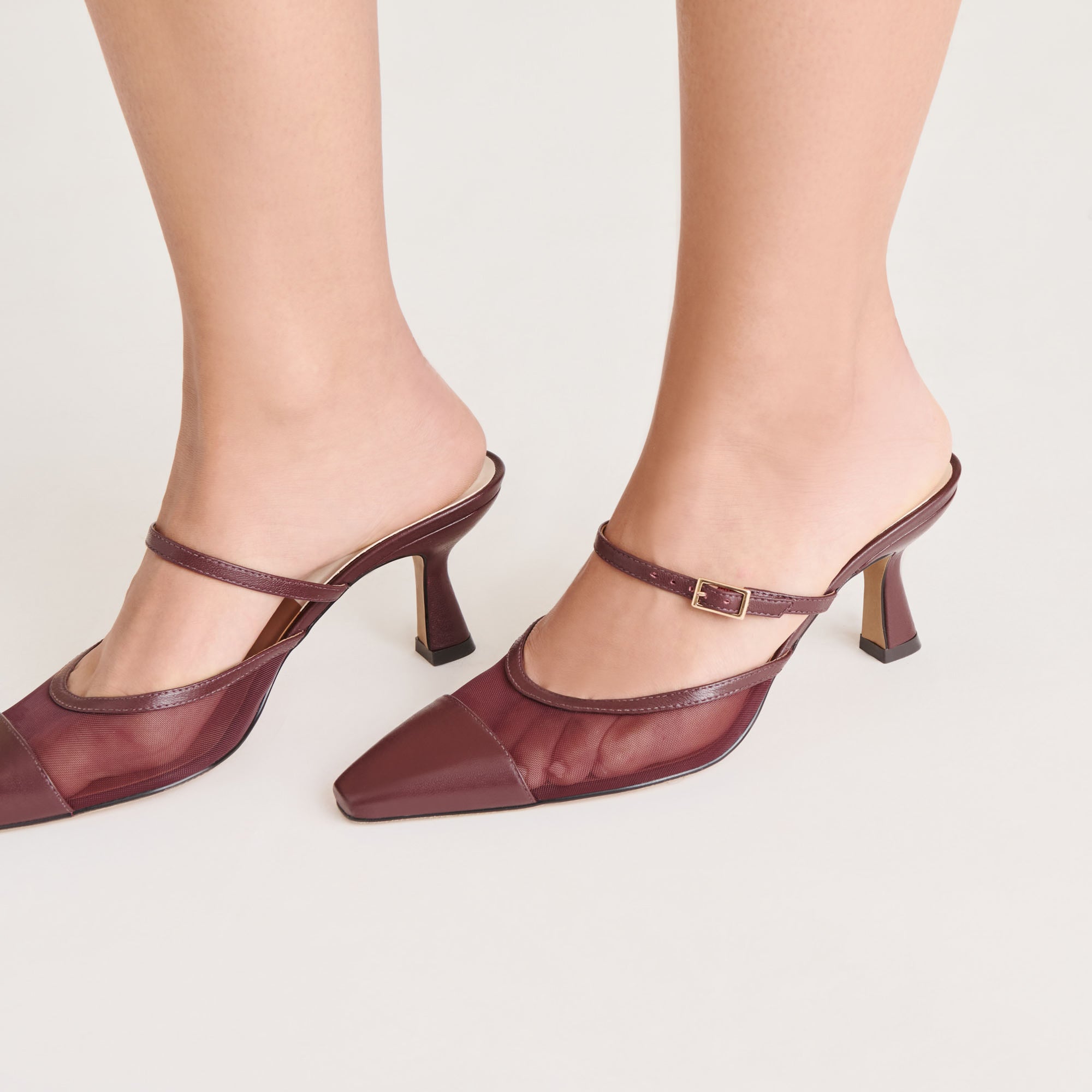 LOYD HEELS BURGUNDY MESH - Image 2