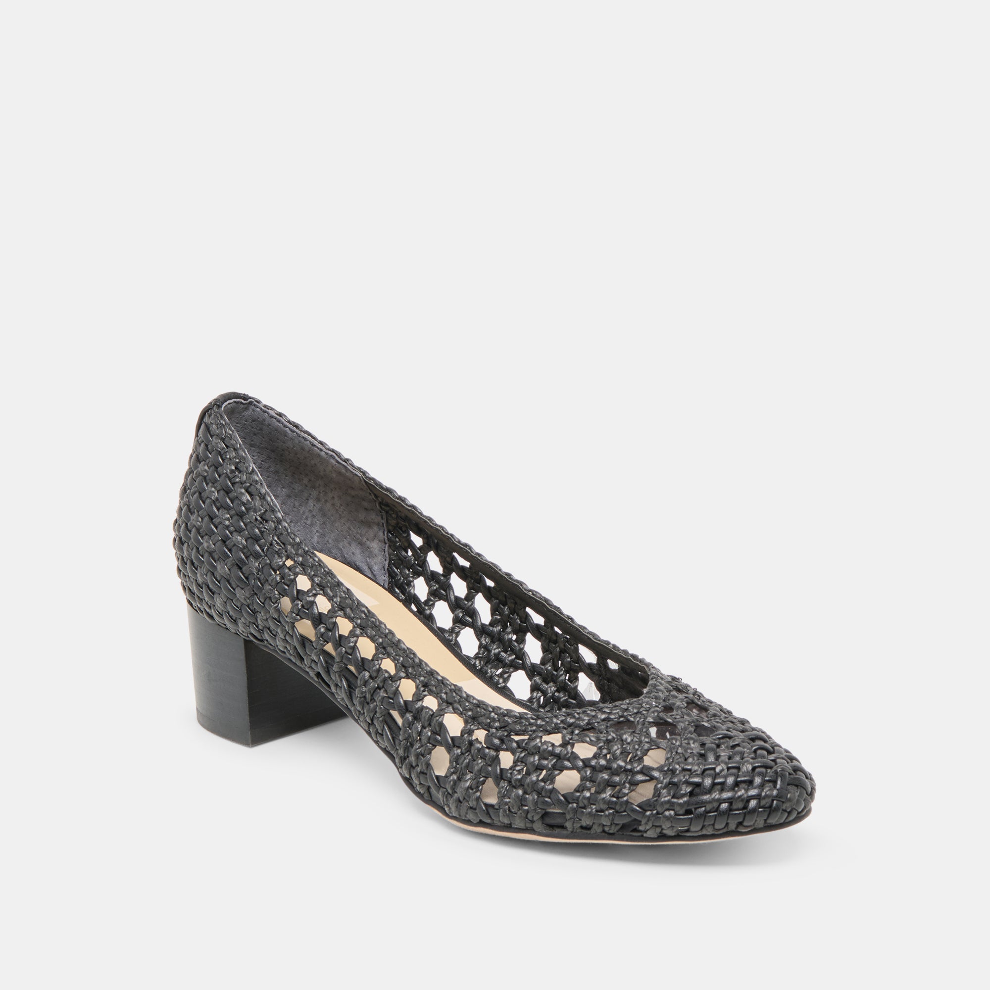 LULA HEELS BLACK WOVEN RAFFIA - Image 2
