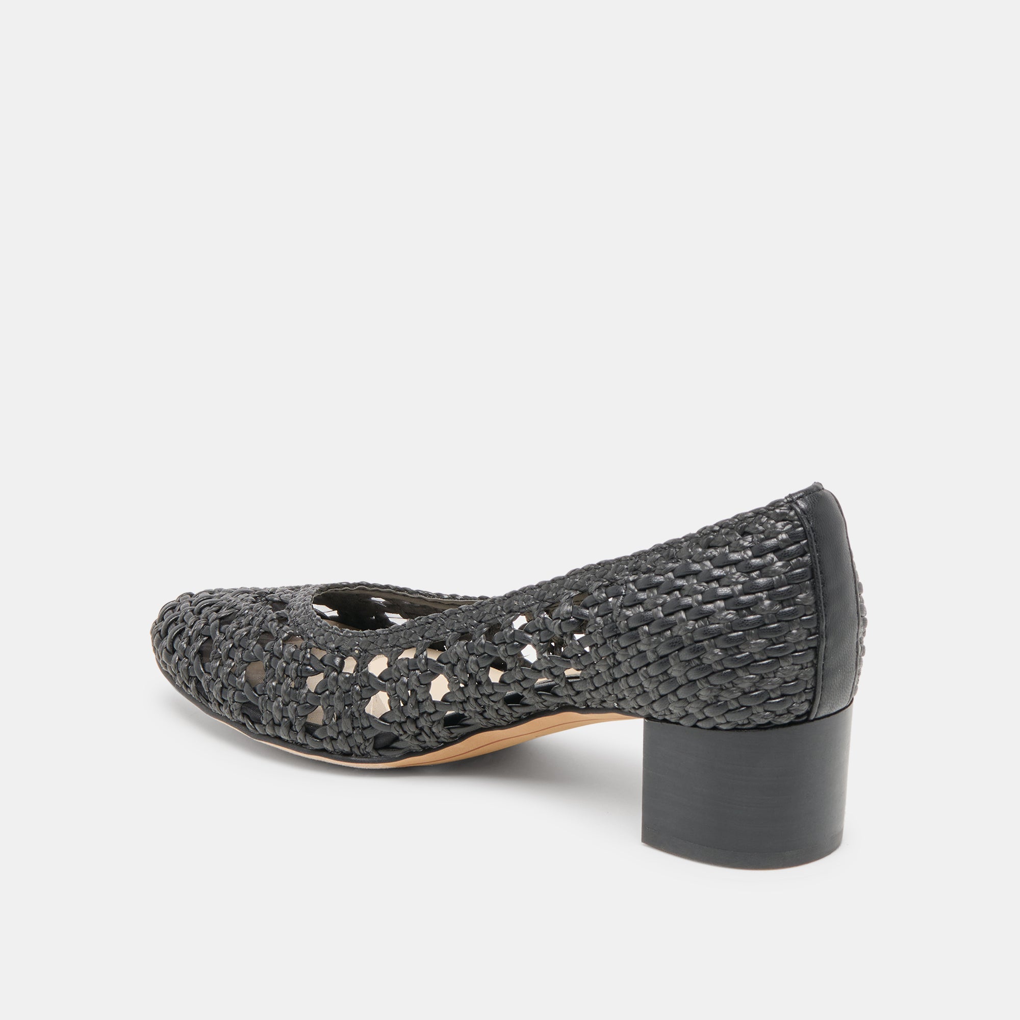 LULA HEELS BLACK WOVEN RAFFIA - Image 5