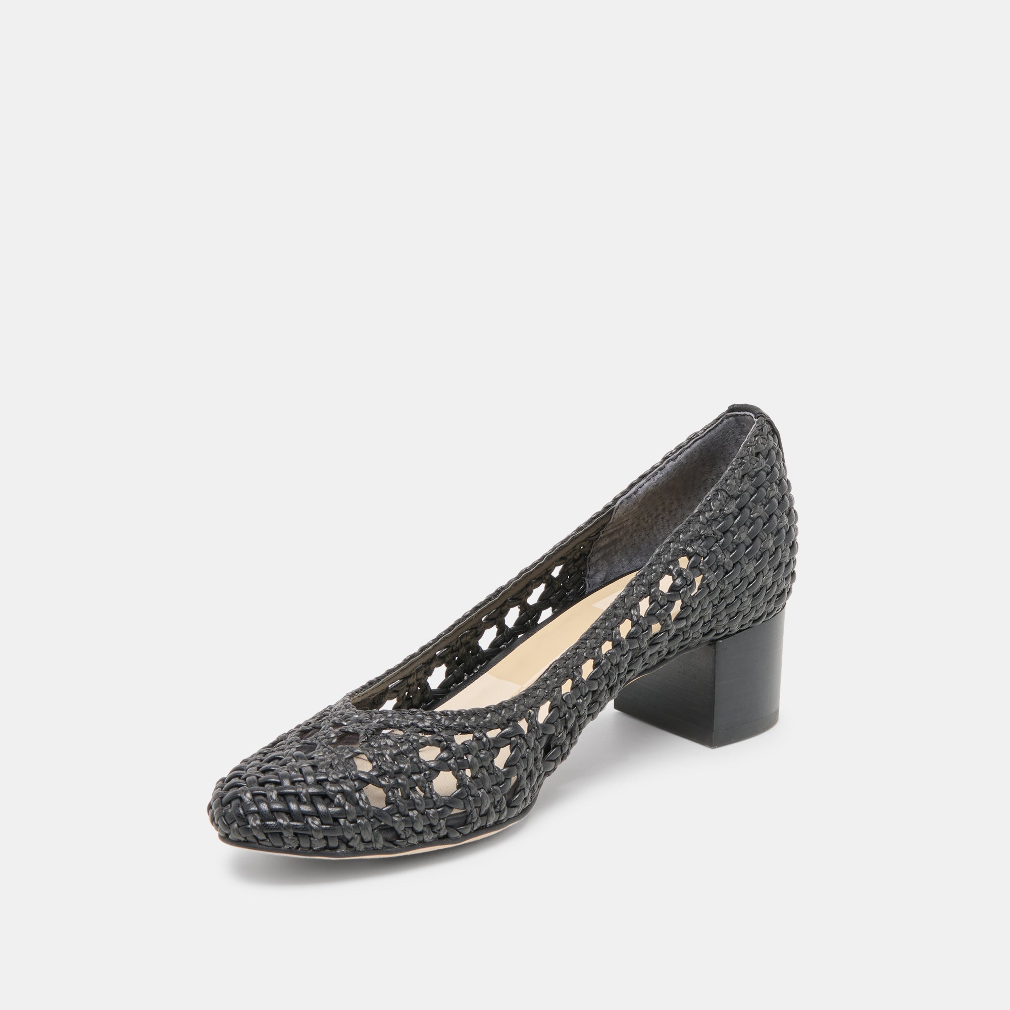 LULA HEELS BLACK WOVEN RAFFIA - Image 4
