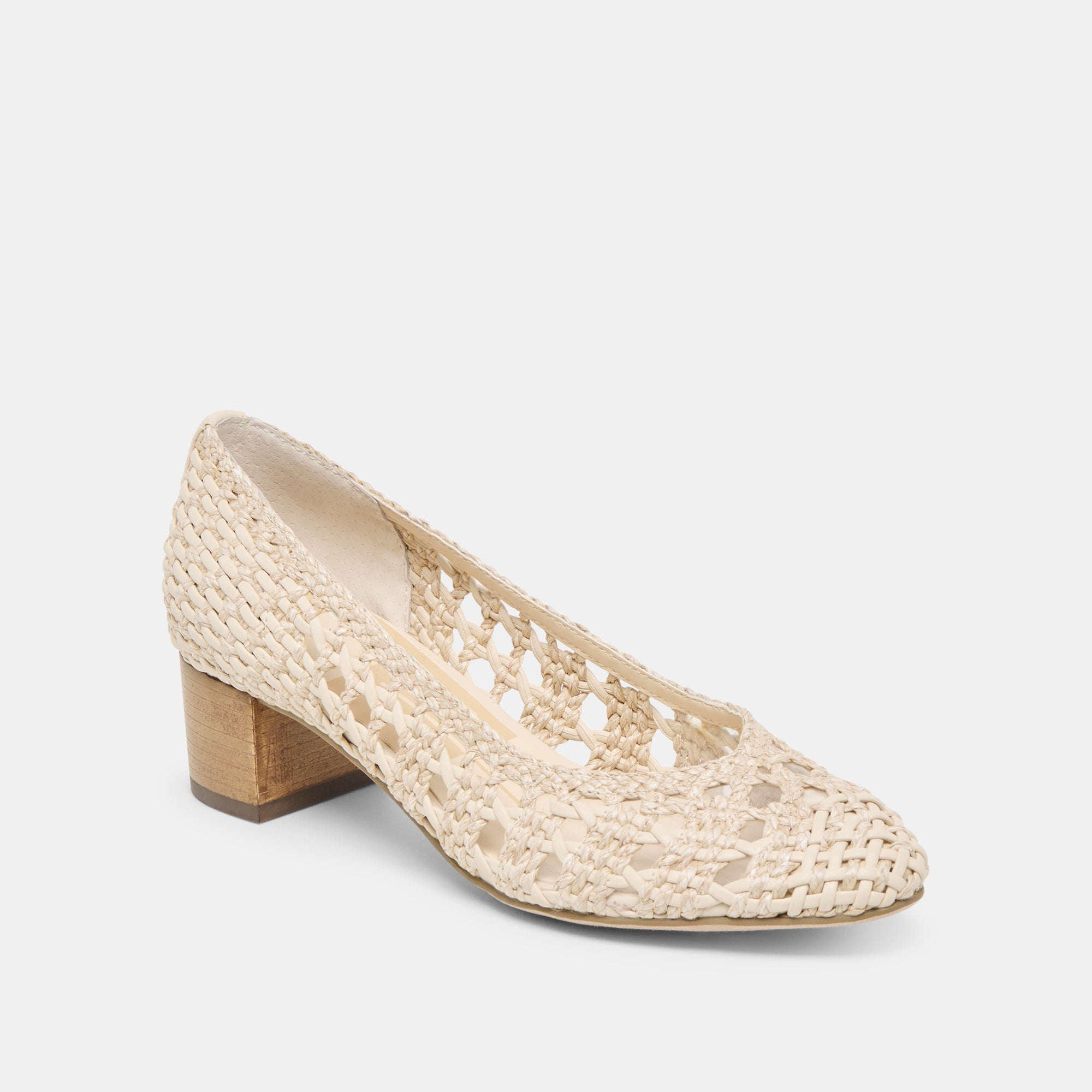 LULA HEELS IVORY MULTI WOVEN RAFFIA - Image 3