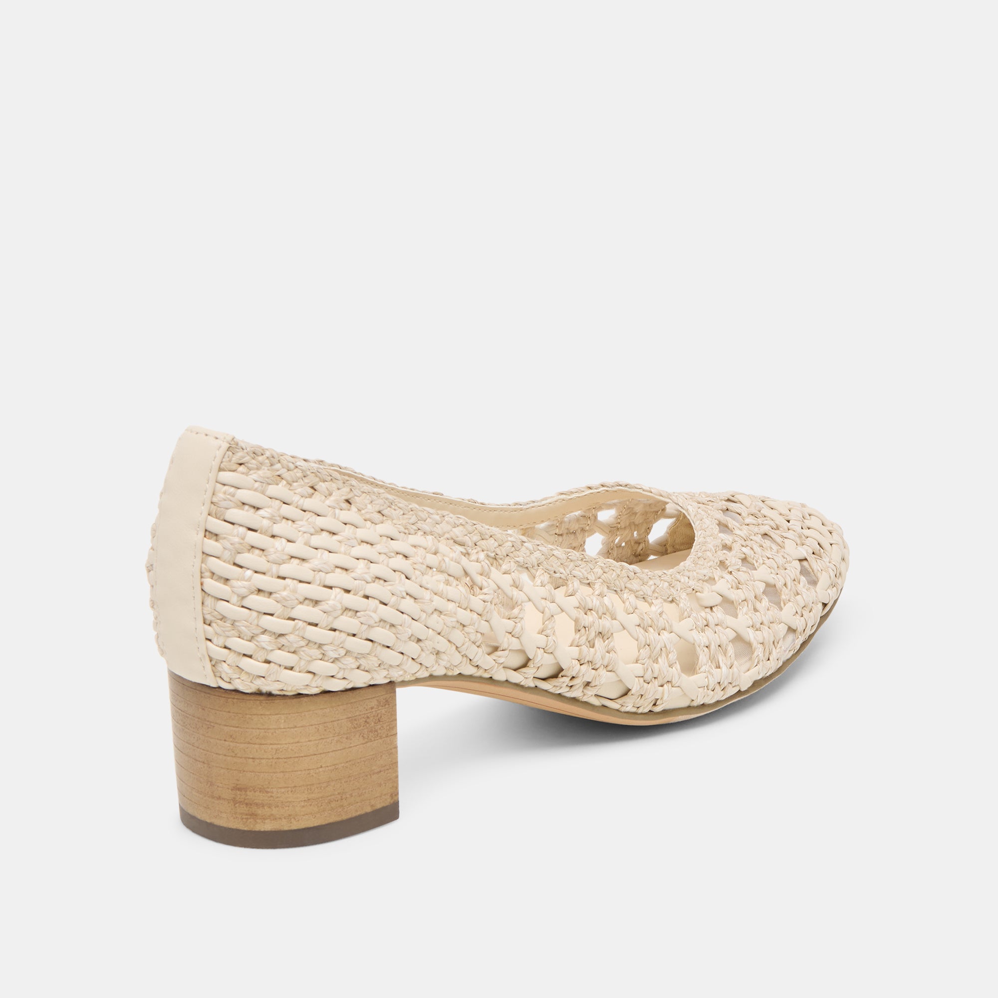 LULA HEELS IVORY MULTI WOVEN RAFFIA - Image 5