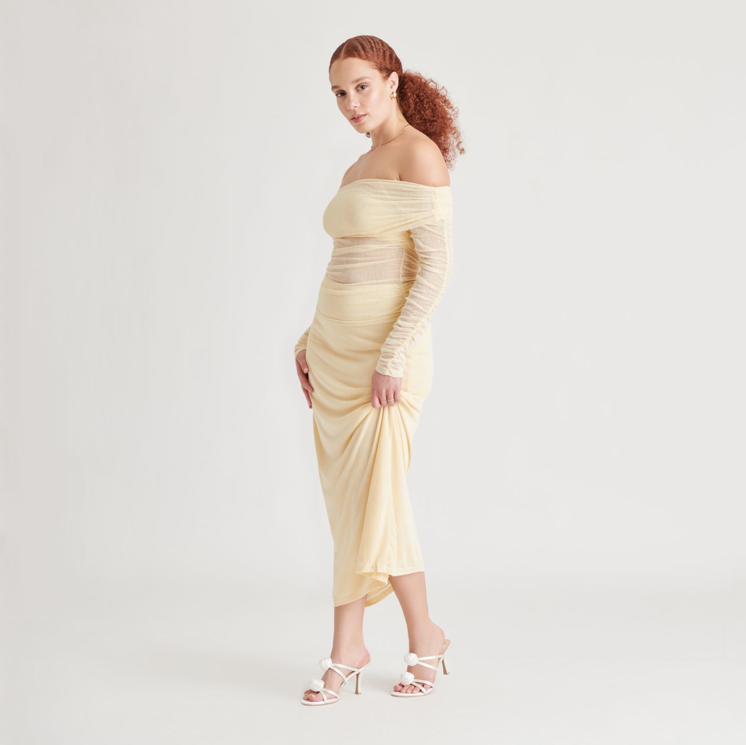 LINZY HEELS TRUE WHITE SATIN - Image 2