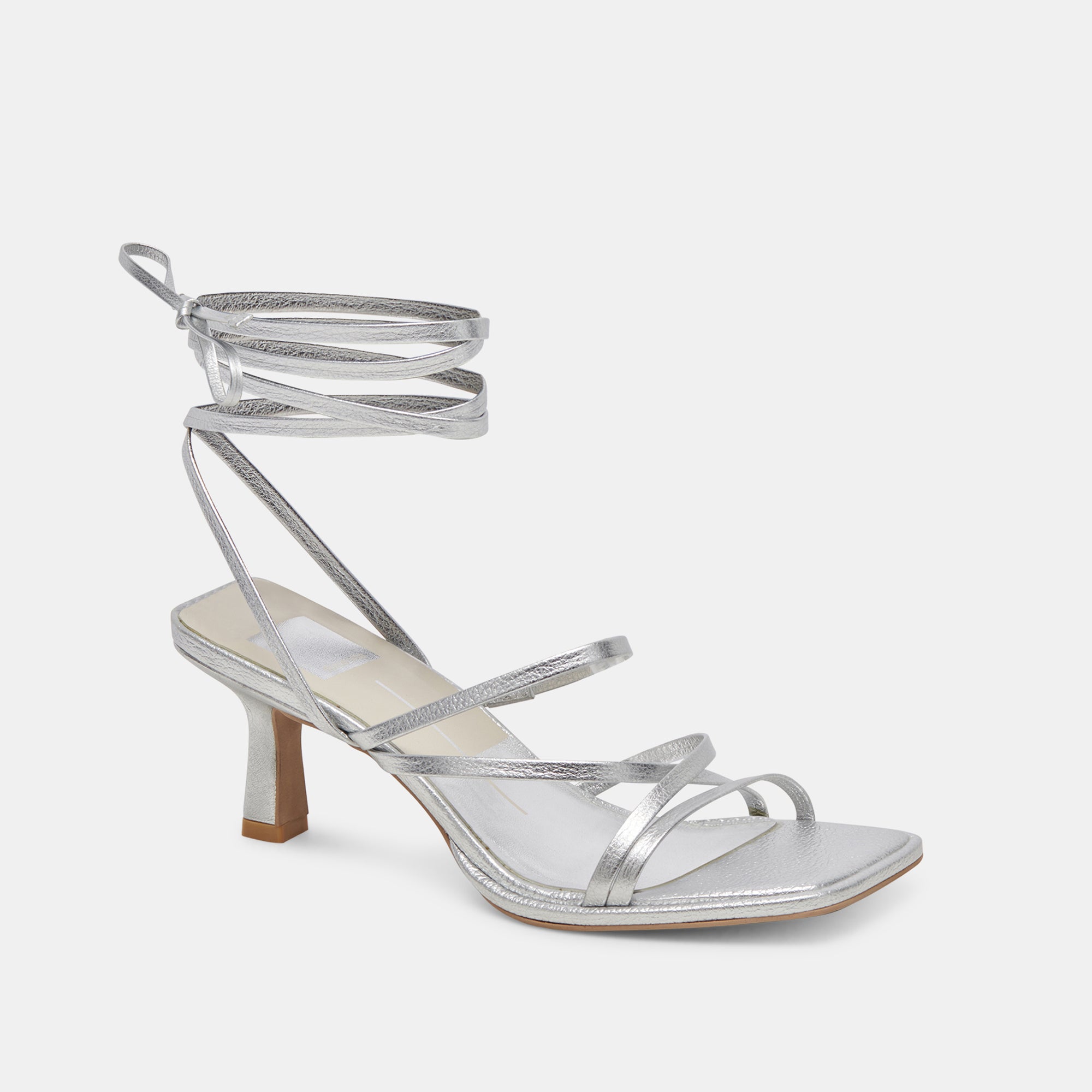 MALABO HEELS SILVER METALLIC LEATHER - Image 3