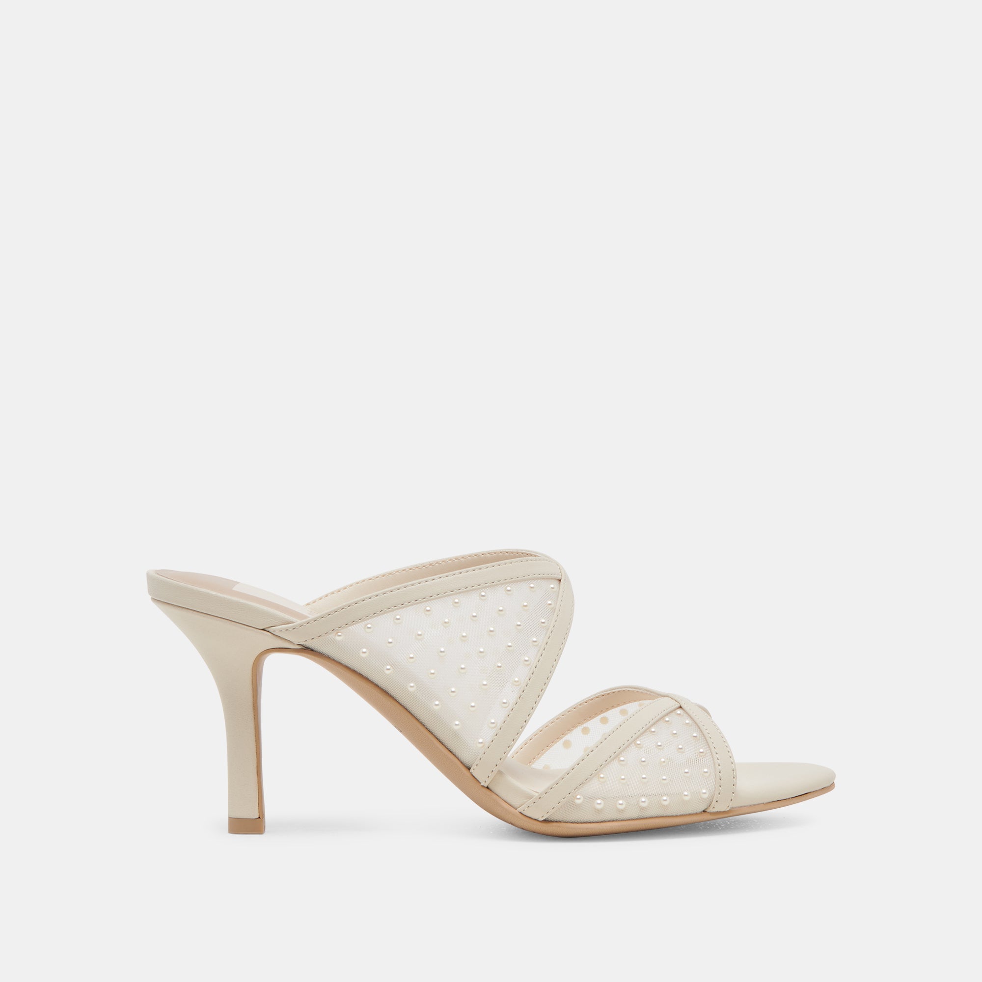 MANDEL PEARL HEELS IVORY MESH - Image 2