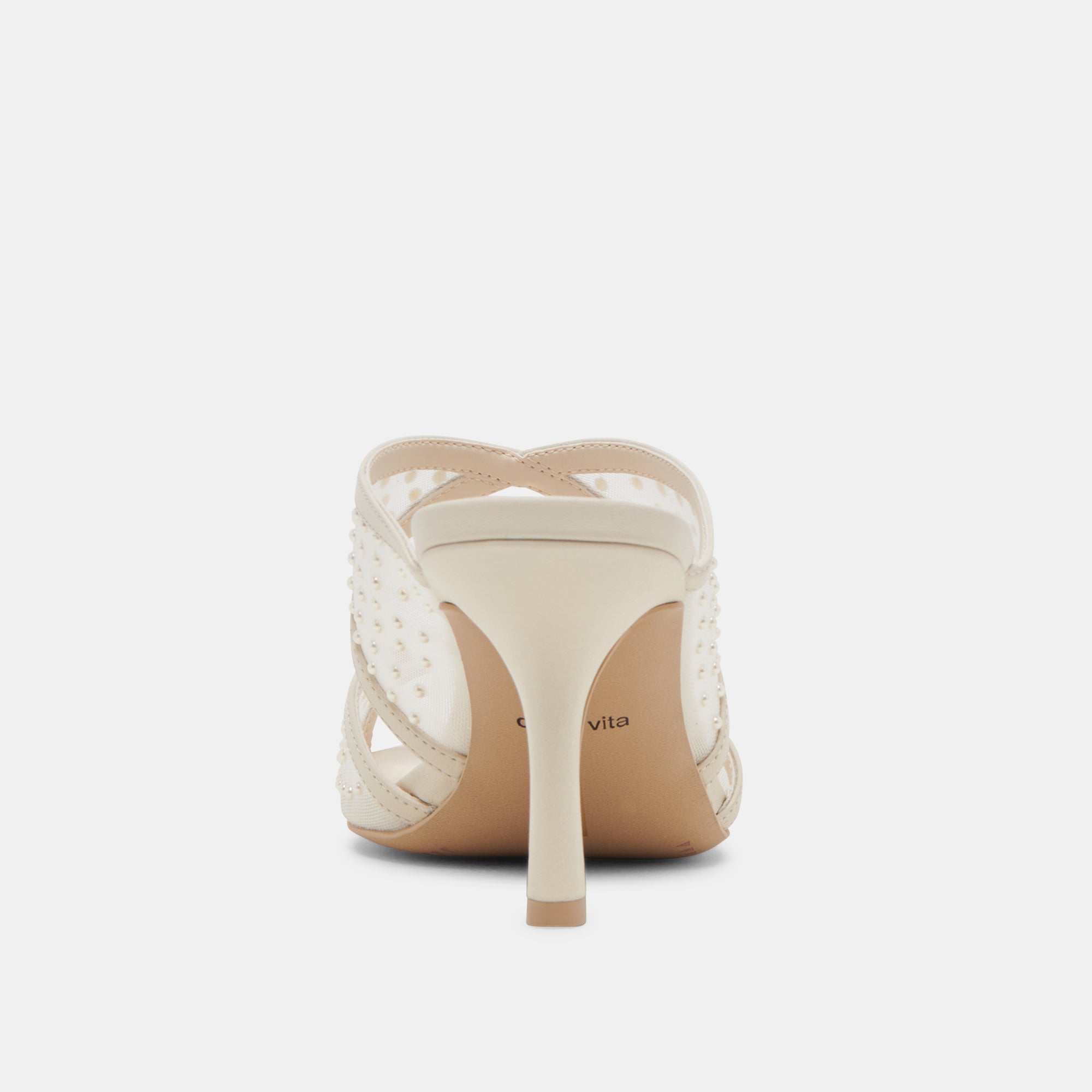 MANDEL PEARL HEELS IVORY MESH - Image 9