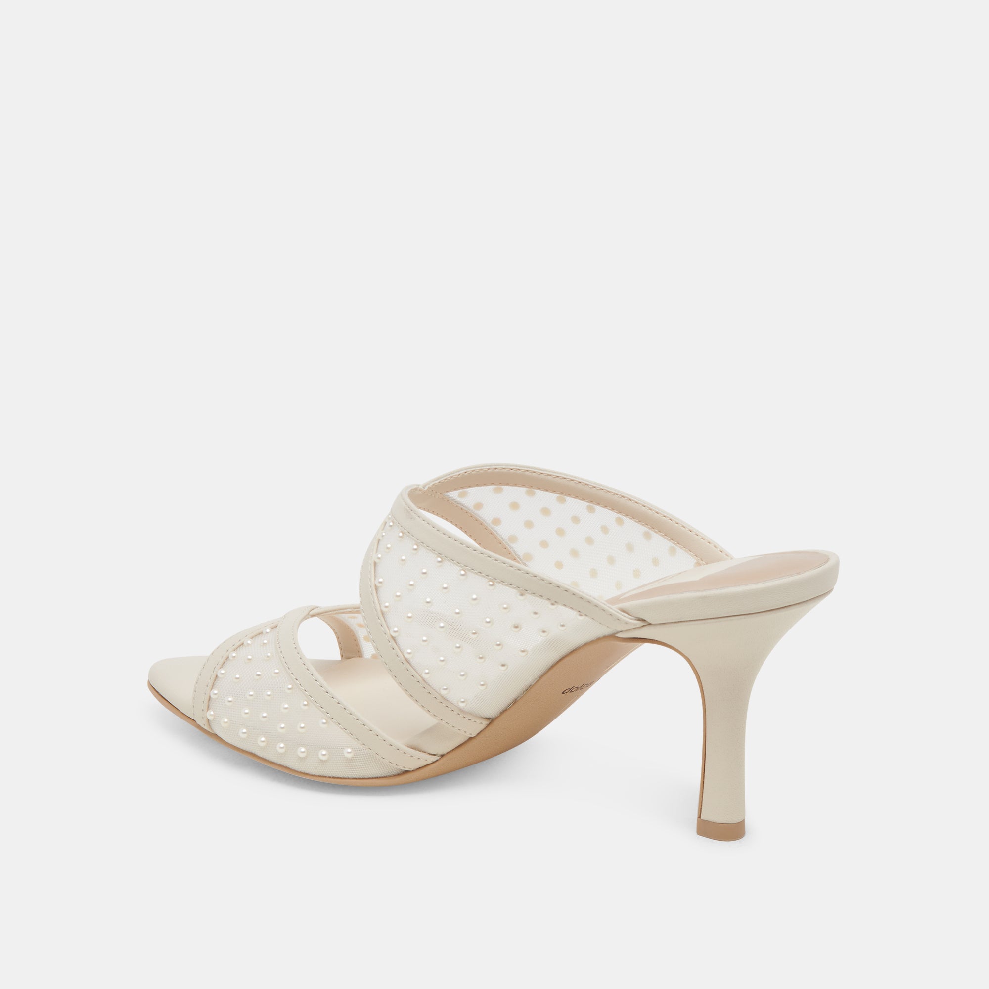 MANDEL PEARL HEELS IVORY MESH - Image 7