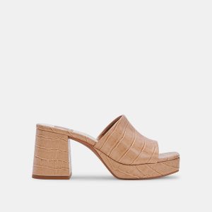 MARSHA HEELS CAFE EMBOSSED STELLA - re:vita