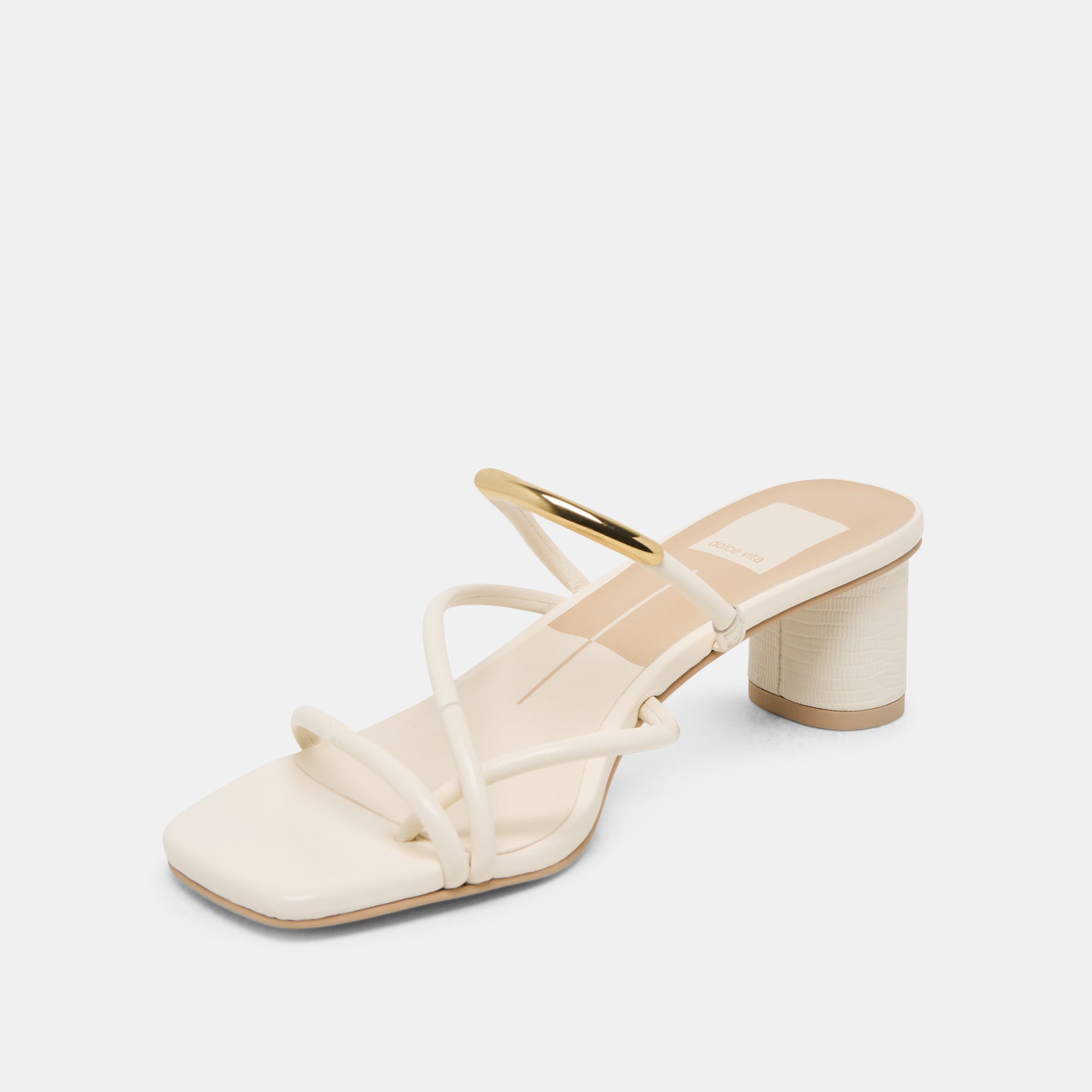 NAIRA HEELS OFF WHITE LEATHER - Image 4