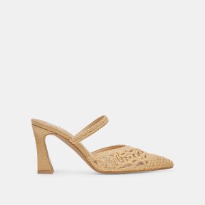NASSAU HEELS NATURAL RAFFIA - re:vita