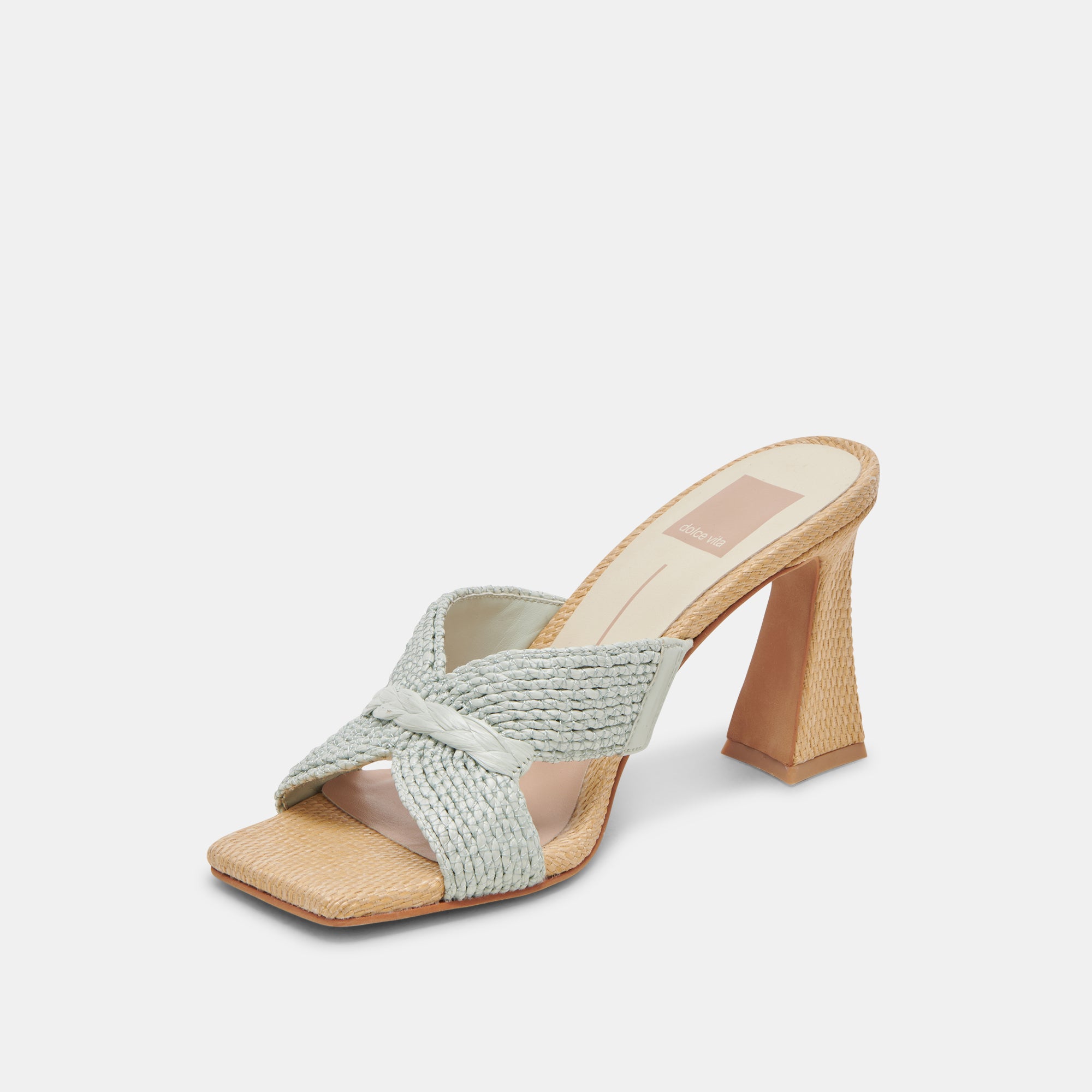 NITRO WIDE HEELS MINT RAFFIA - Image 4
