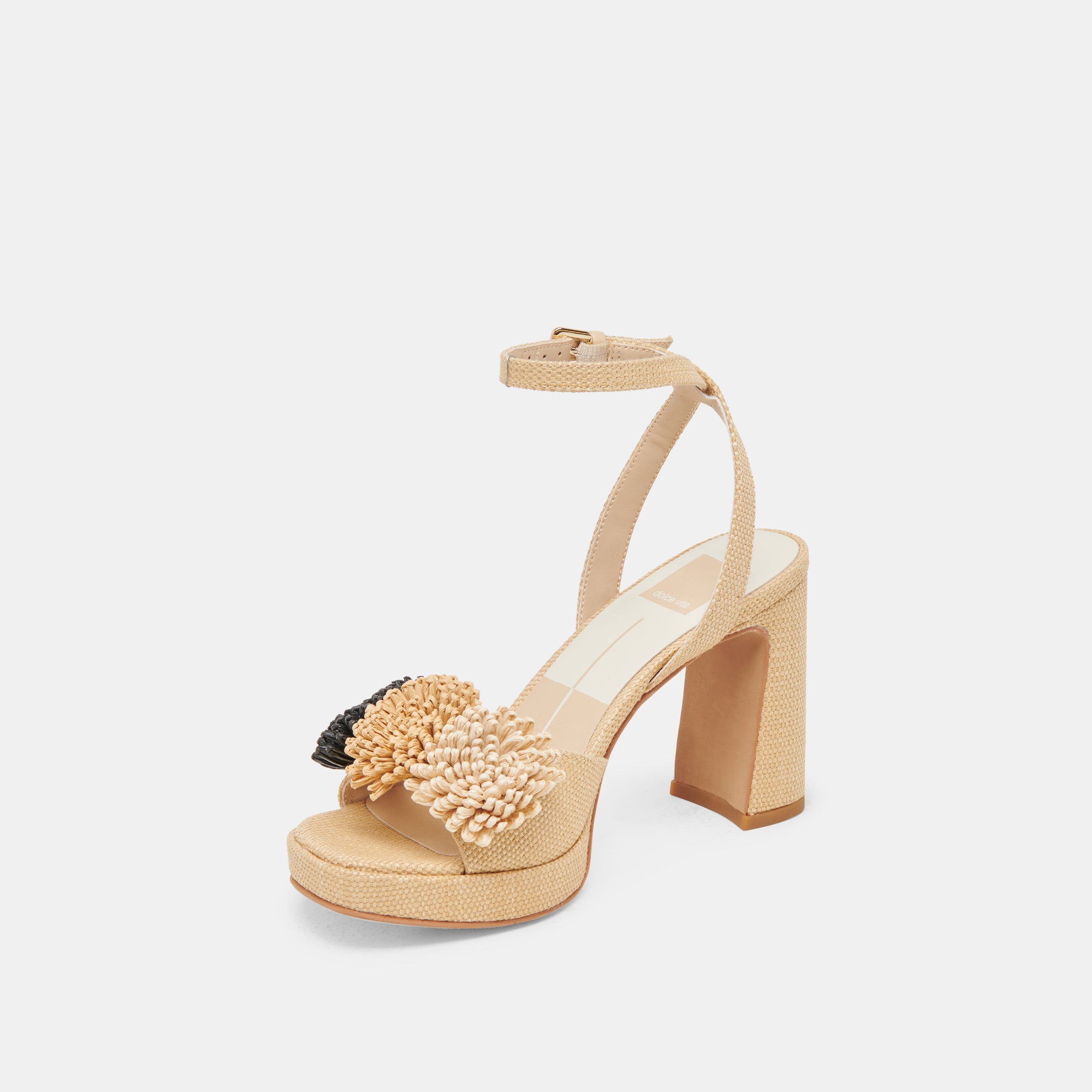 OLIVEA HEELS BLACK NATURAL RAFFIA - Image 6