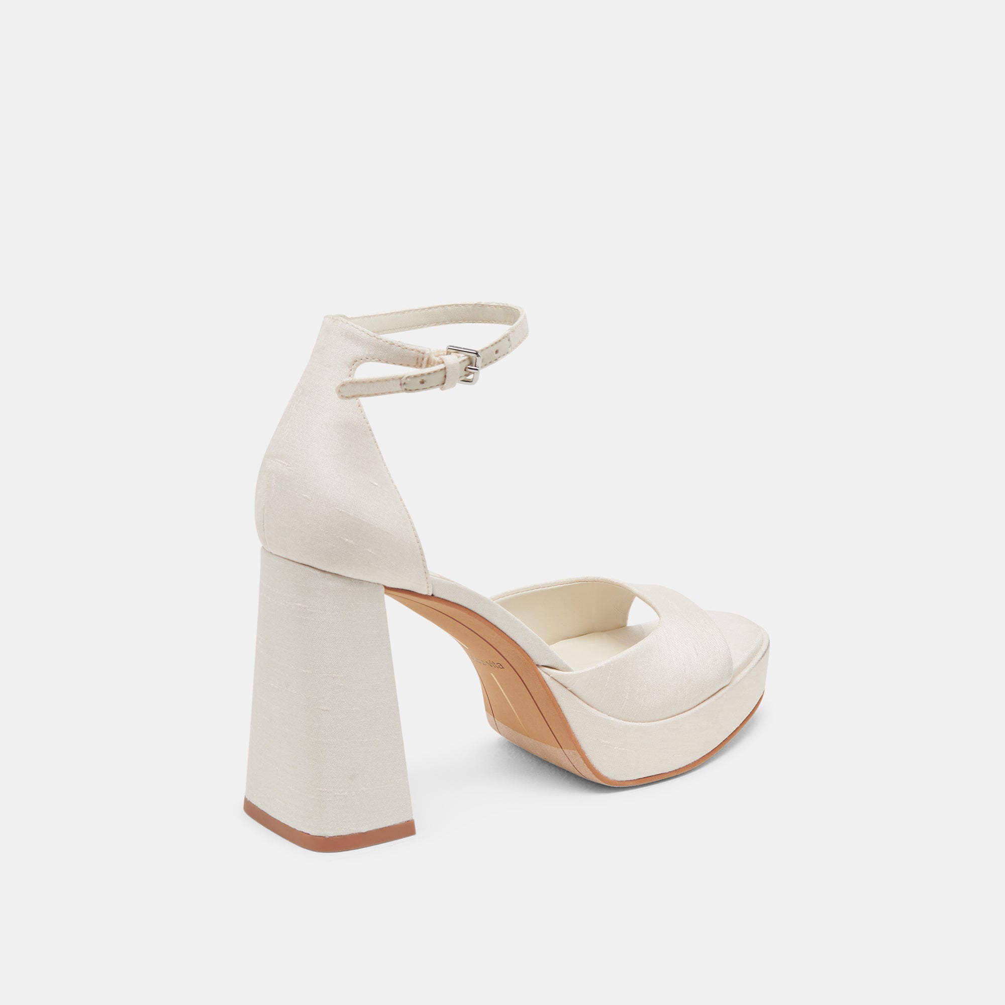 PANDRO HEELS WHITE SATIN - Image 5
