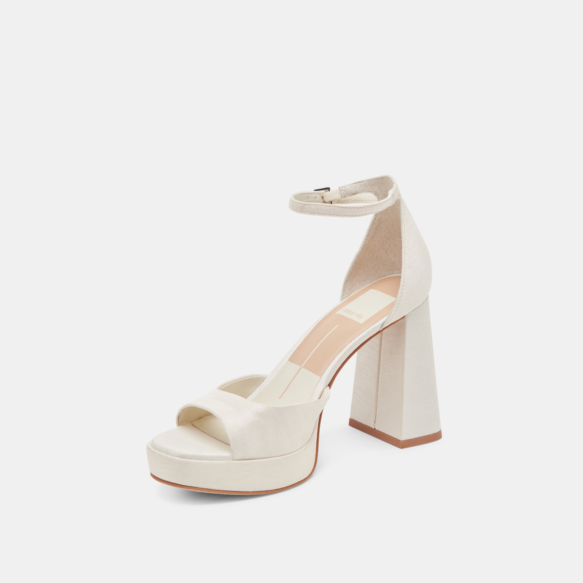 PANDRO HEELS WHITE SATIN - Image 6