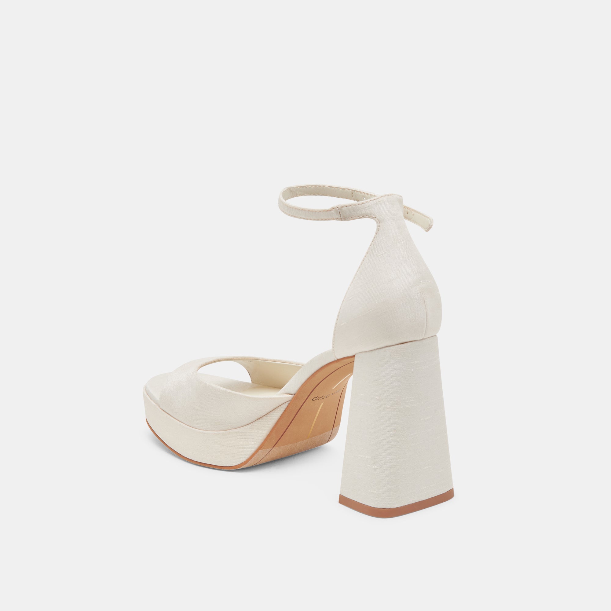 PANDRO HEELS WHITE SATIN - Image 8