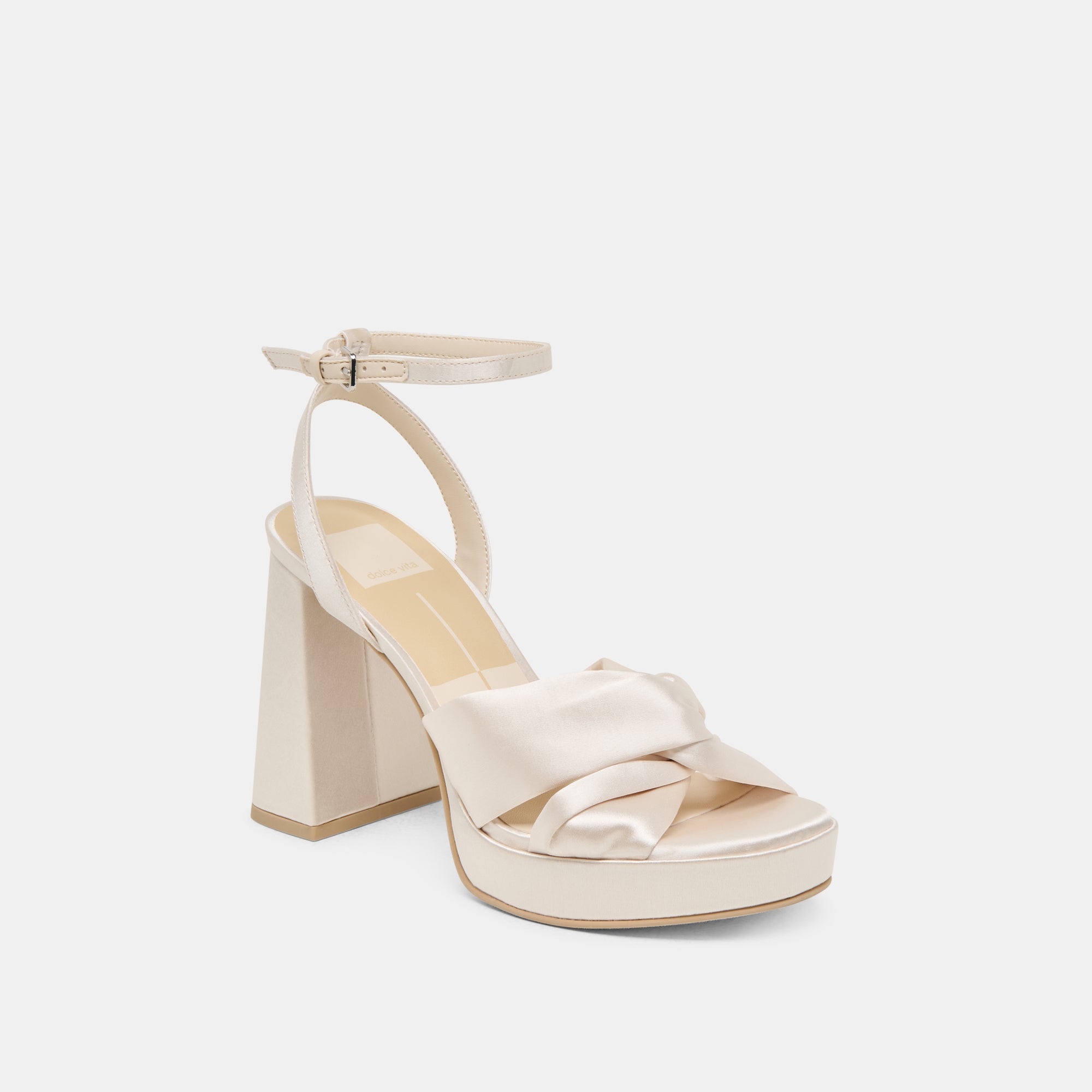PARLO HEELS IVORY SATIN - Image 3