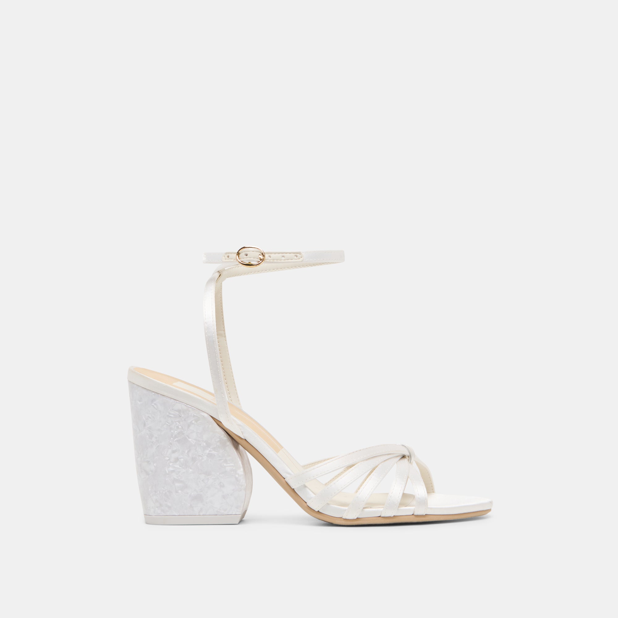RONICA HEELS TRUE WHITE SATIN