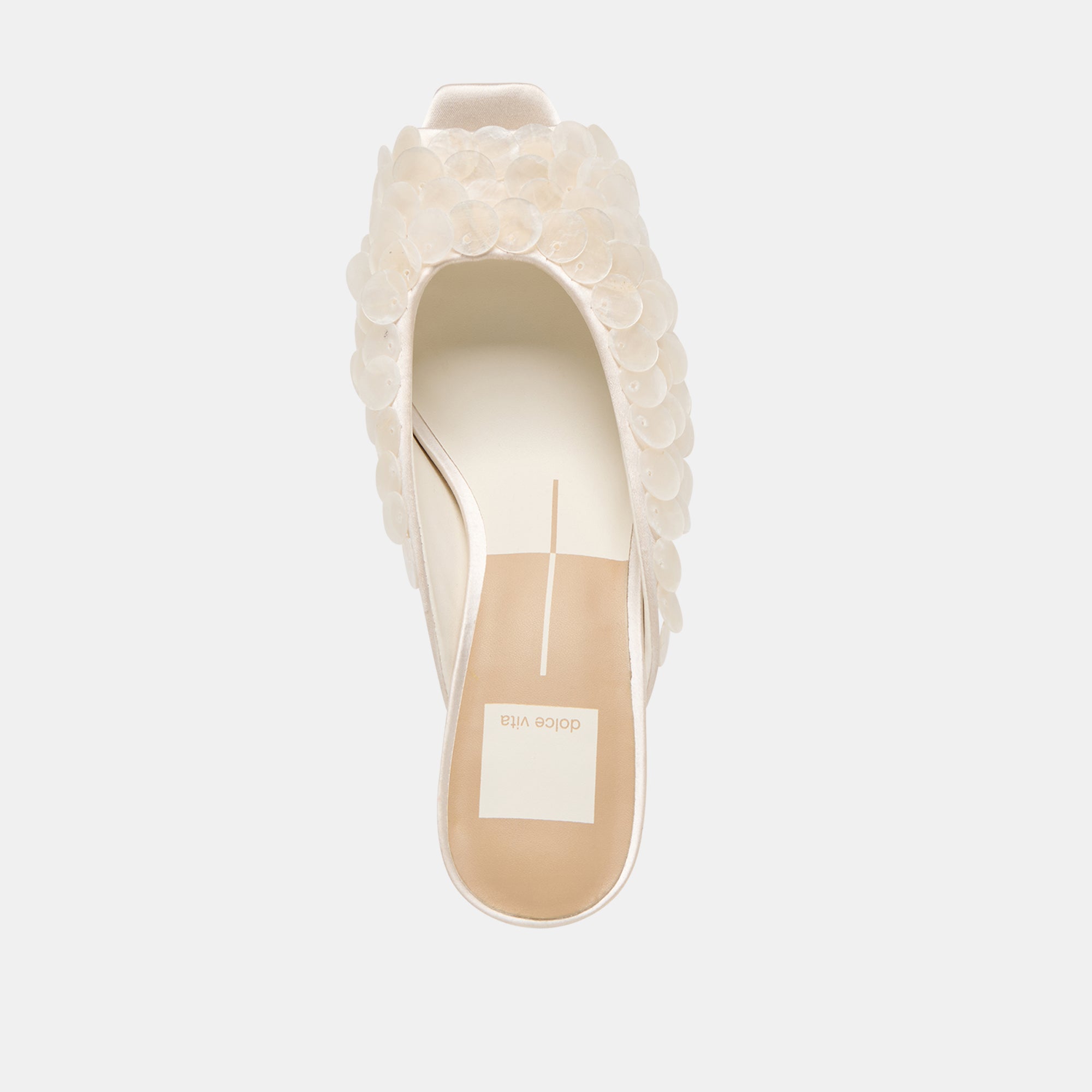 SAMARY CONFETTI HEELS OFF WHITE SATIN - Image 8