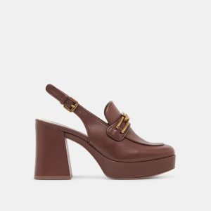 SIRUS HEELS CHOCOLATE LEATHER - re:vita