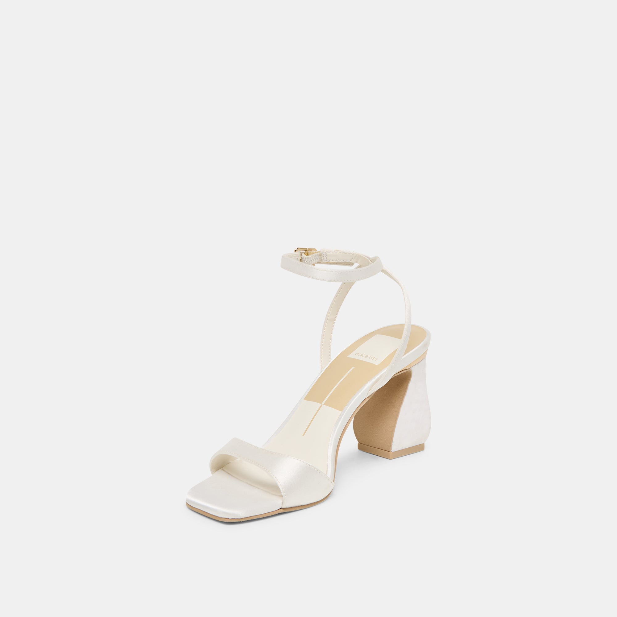 TILDA HEELS TRUE WHITE SATIN - Image 4