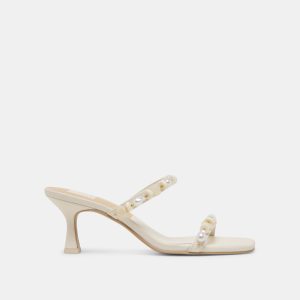 GRASON HEELS WHITE LEATHER