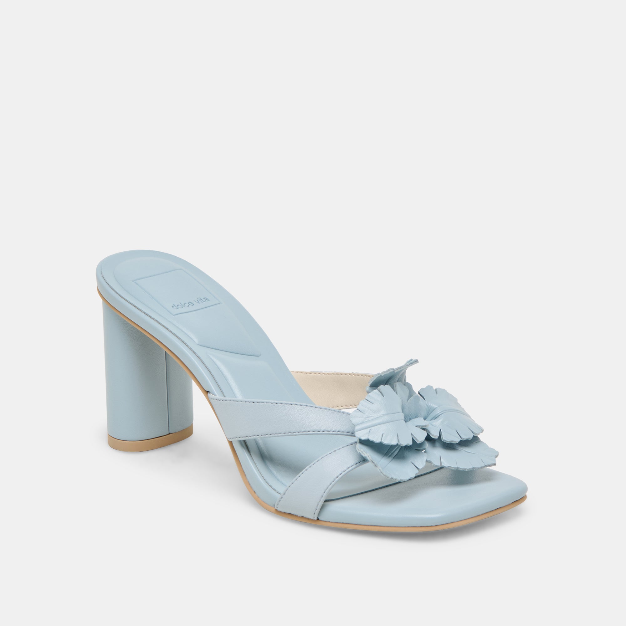 NIKIL HEELS LIGHT BLUE LEATHER - Image 3