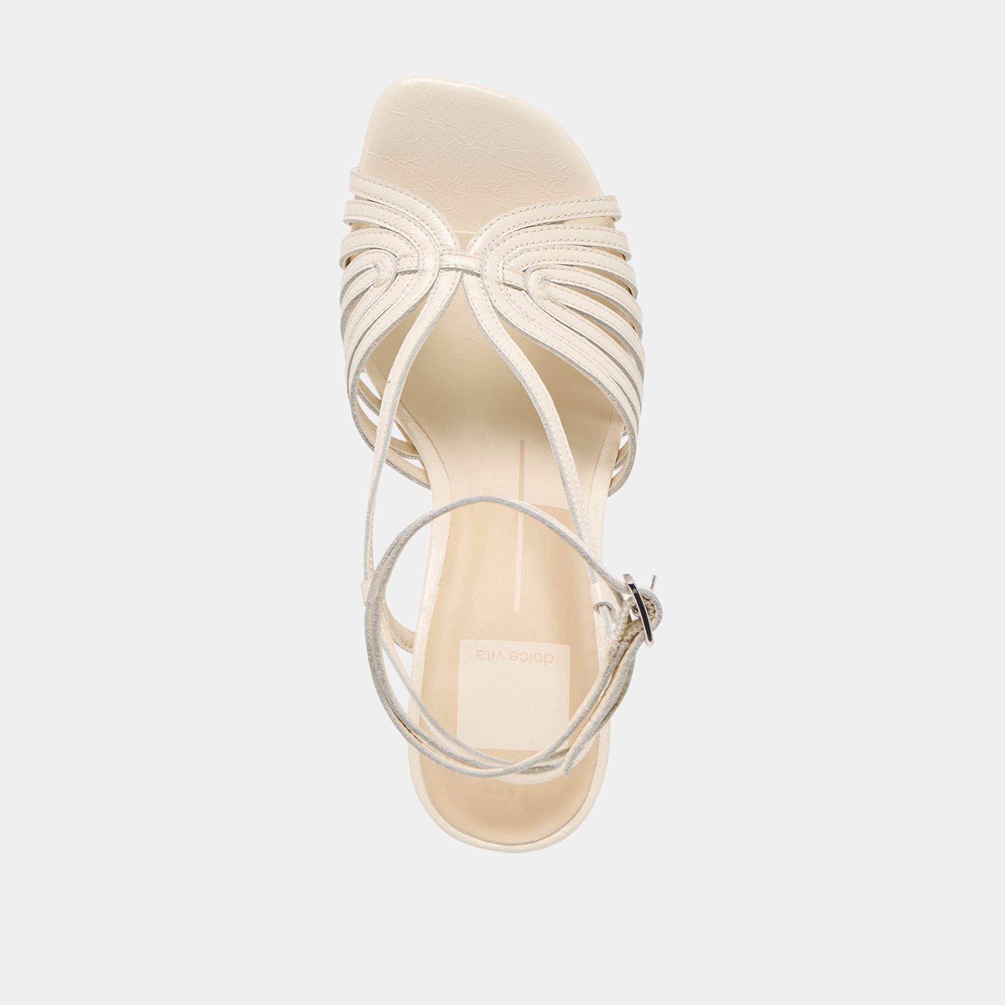 NIVANA HEELS OFF WHITE CRINKLE PATENT - Image 8