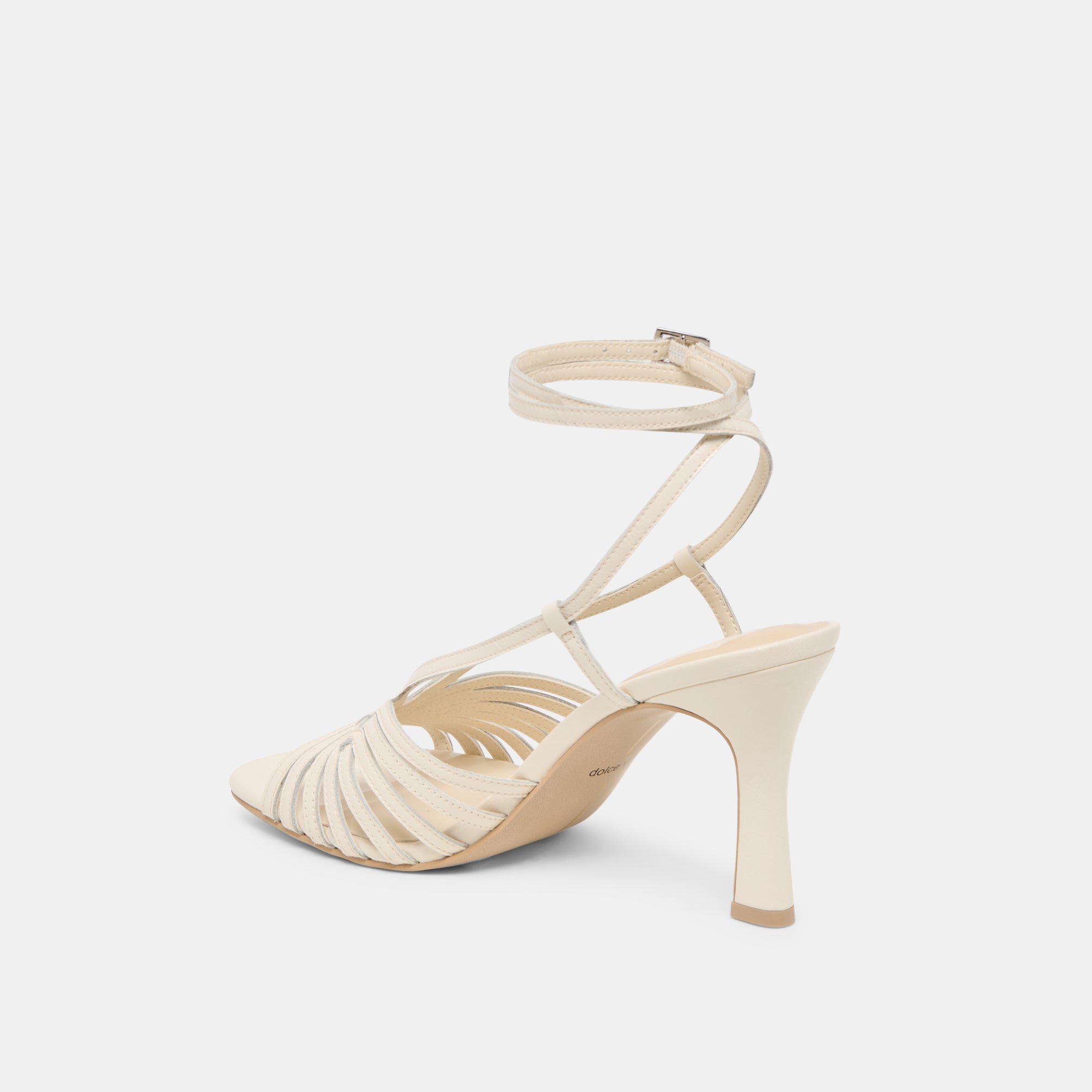 NIVANA HEELS OFF WHITE CRINKLE PATENT - Image 5